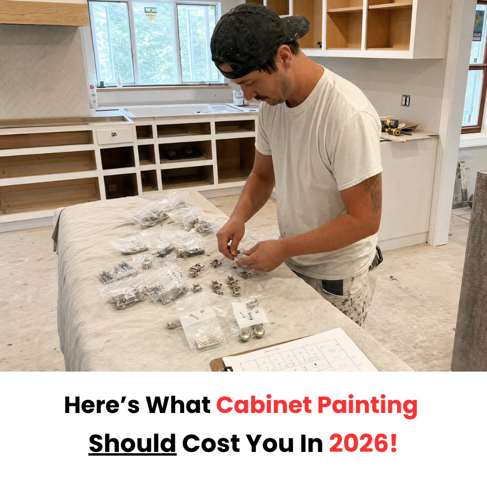 Desert Winds Painting Facebook ad: Schedule Your Free Cabinet Painting Estimate