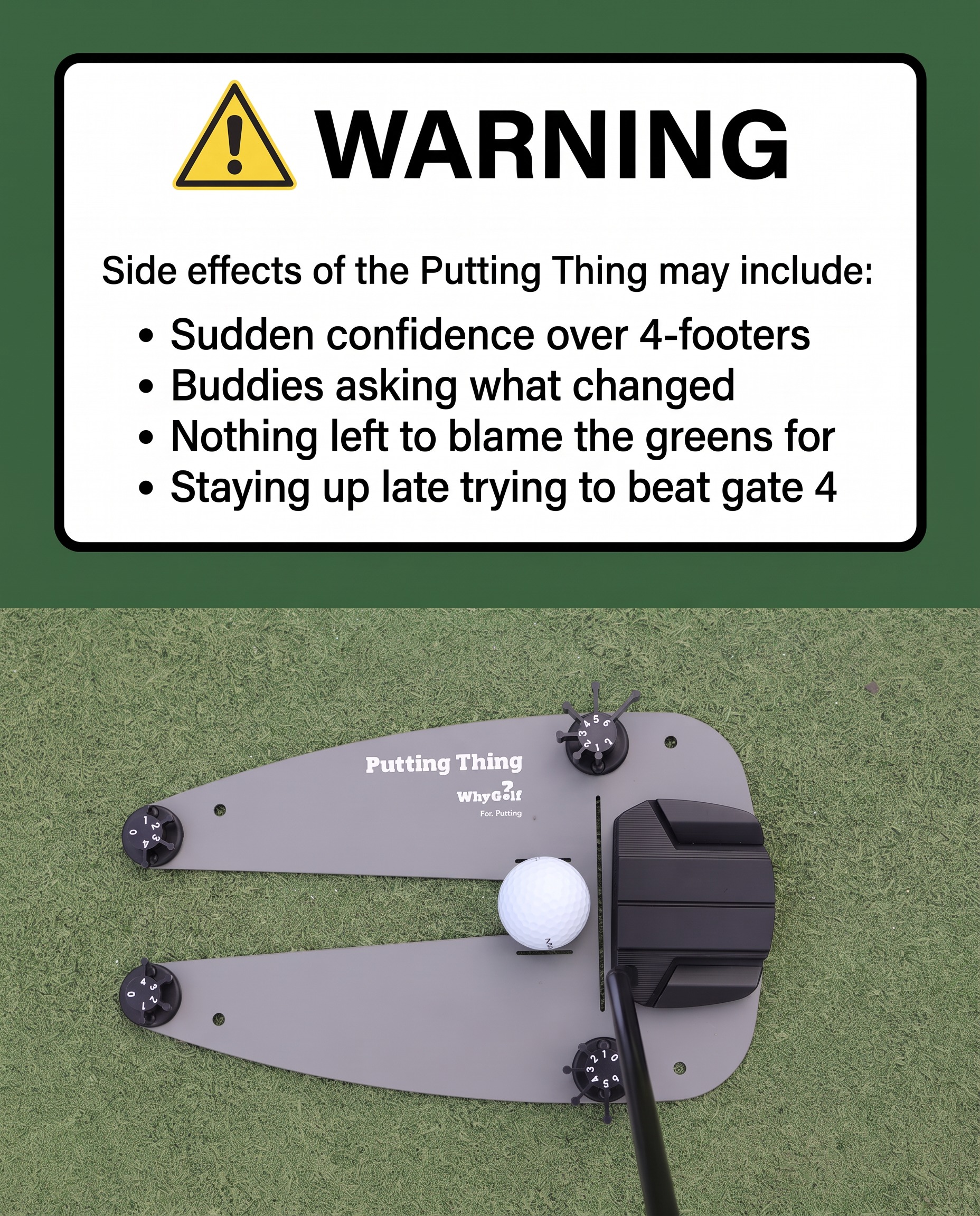 WhyGolf Facebook ad: Shop the #1 Putting Aid in Golf