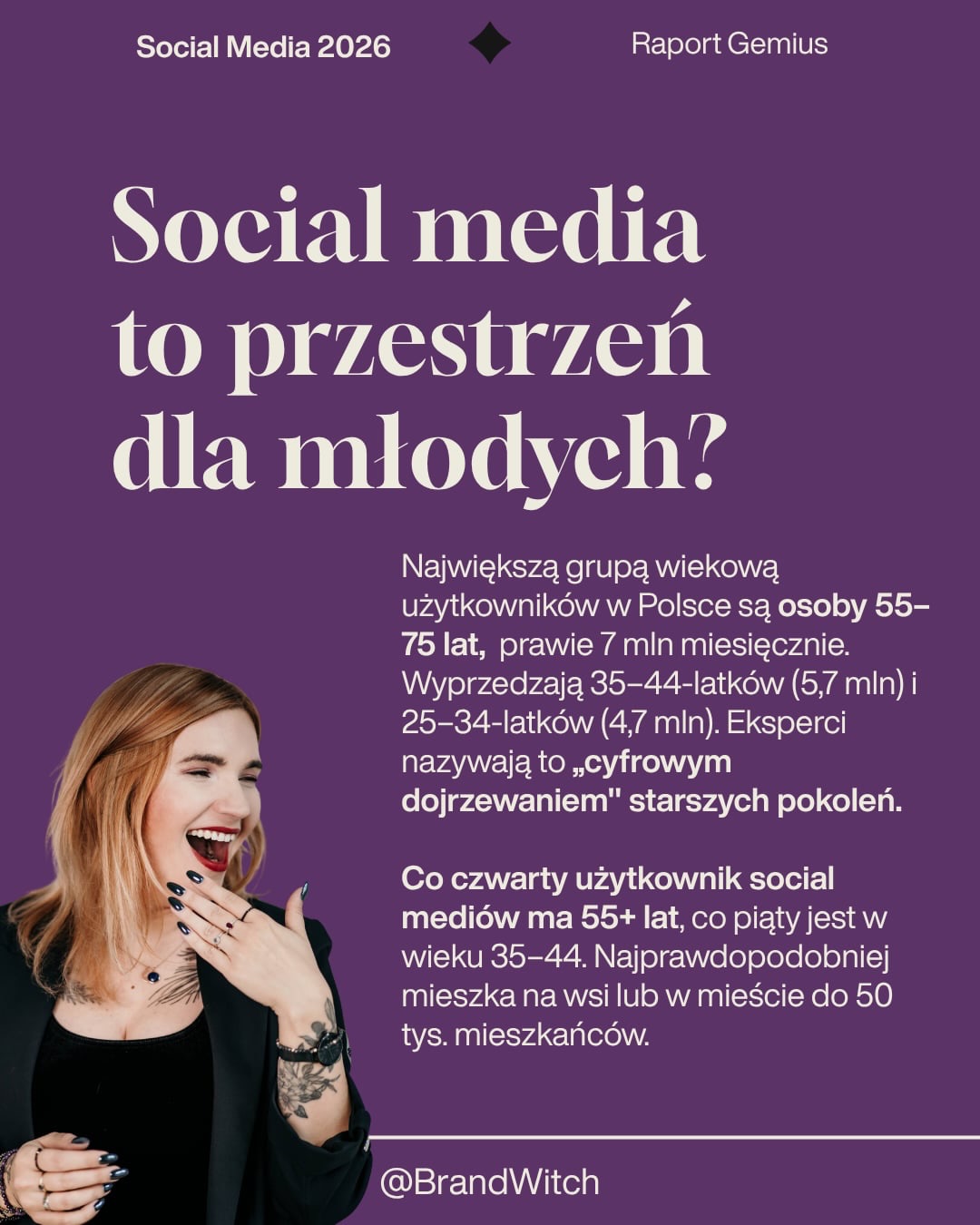 Brand Witch Facebook ad: Social Media dojrzewają.