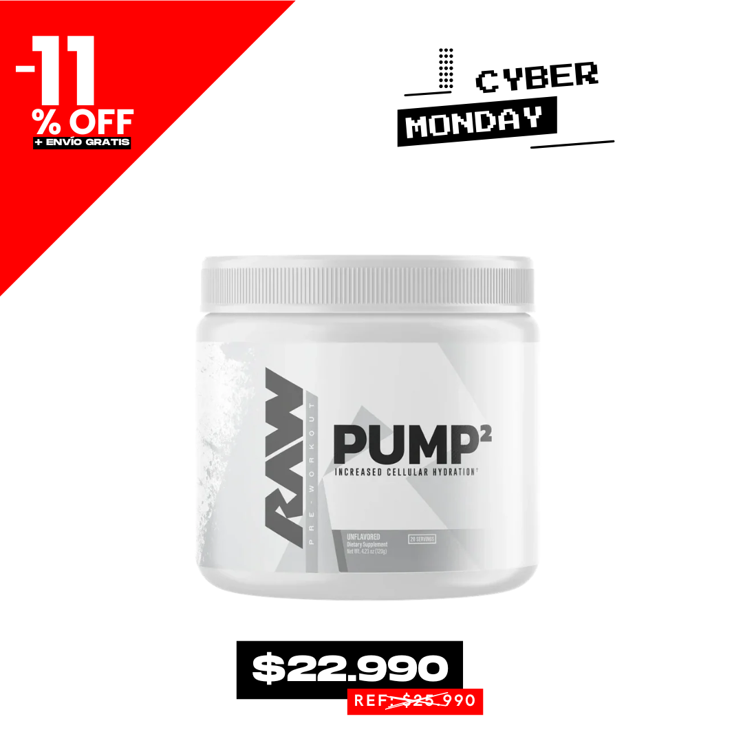 globalnutrition.cl Facebook ad: RAW Pump 2 · $22.990