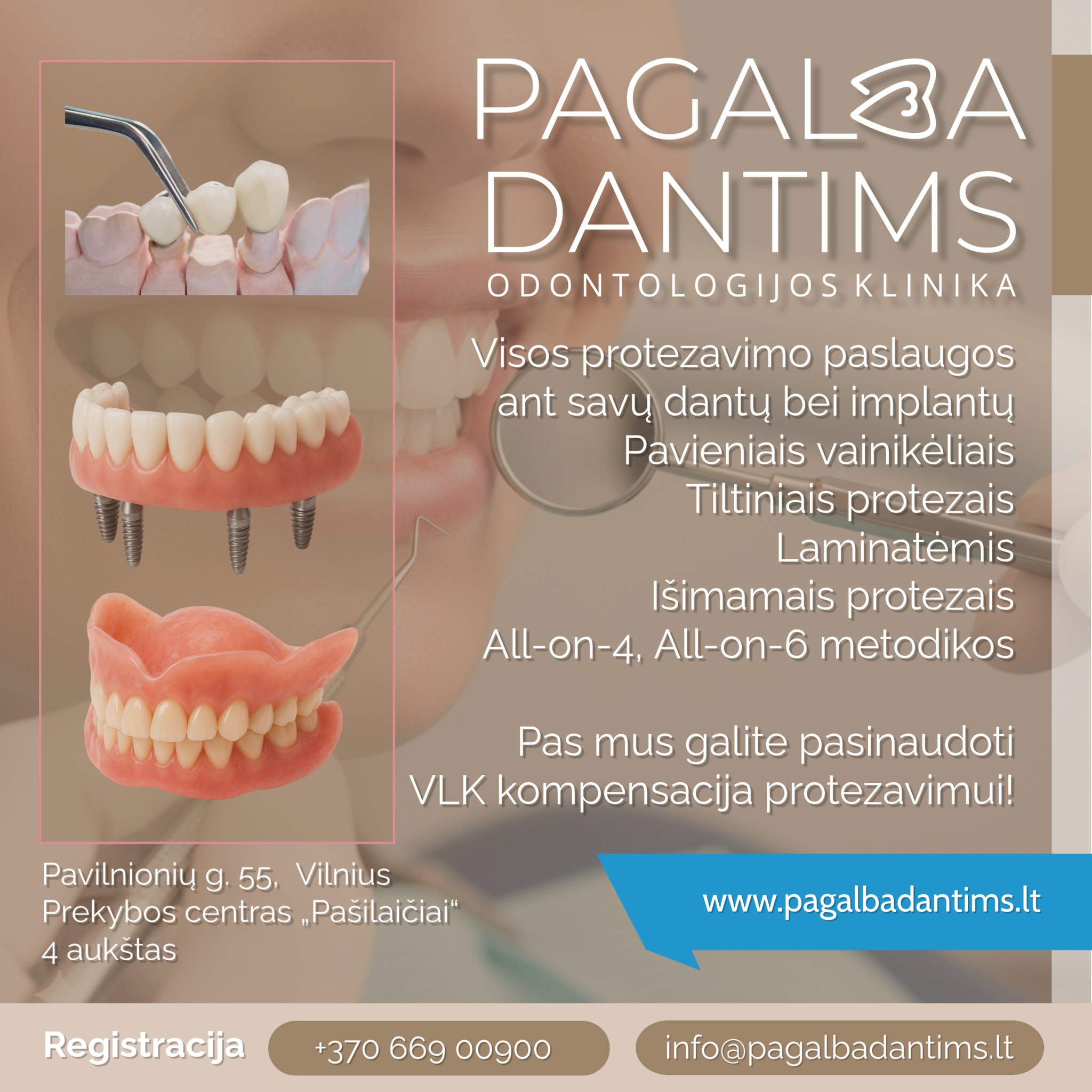 Pagalba dantims Facebook ad: Pagalba dantims - odontologijos klinika Vilniuje
