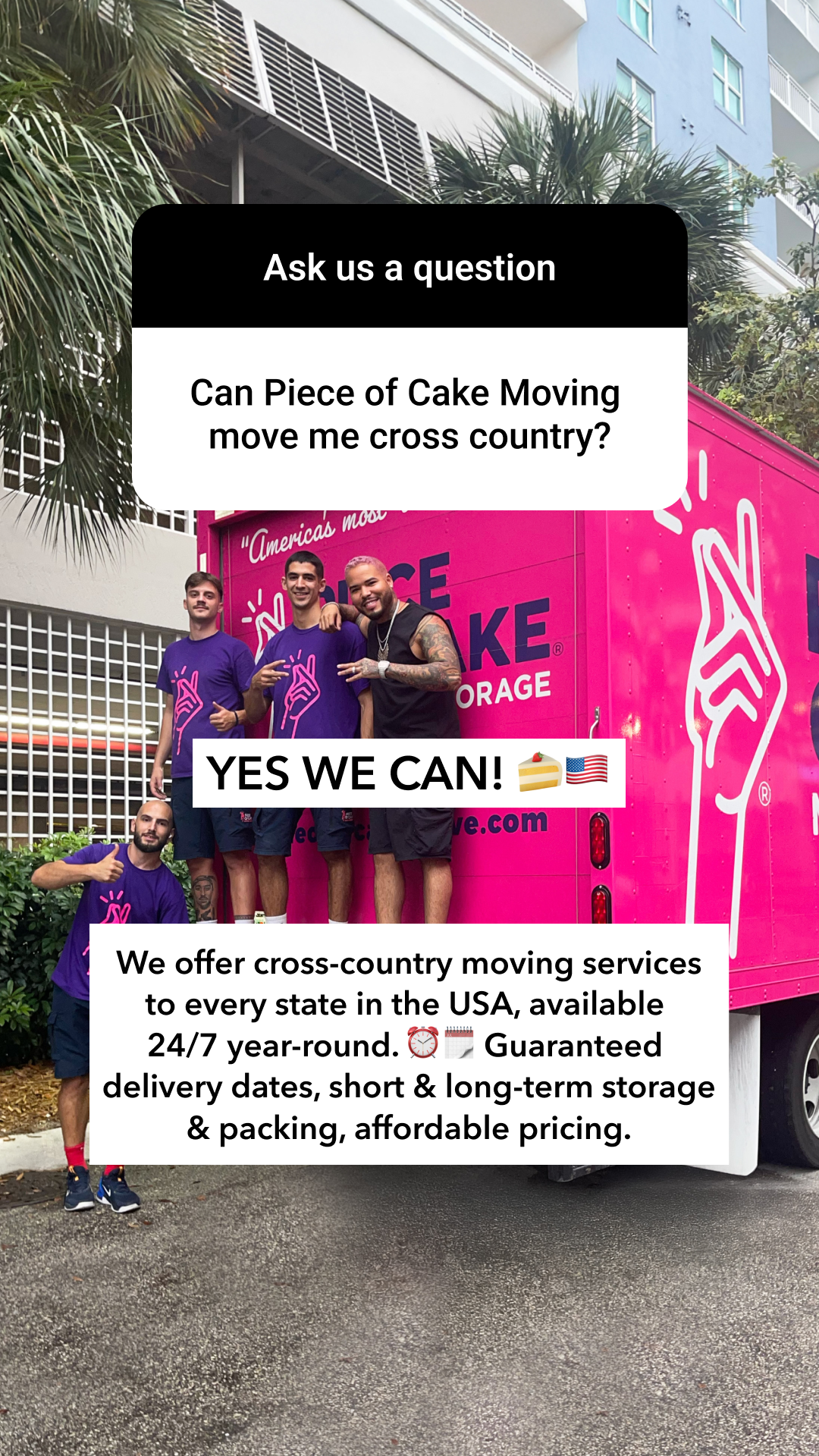 Piece of Cake Moving & Storage Facebook ad