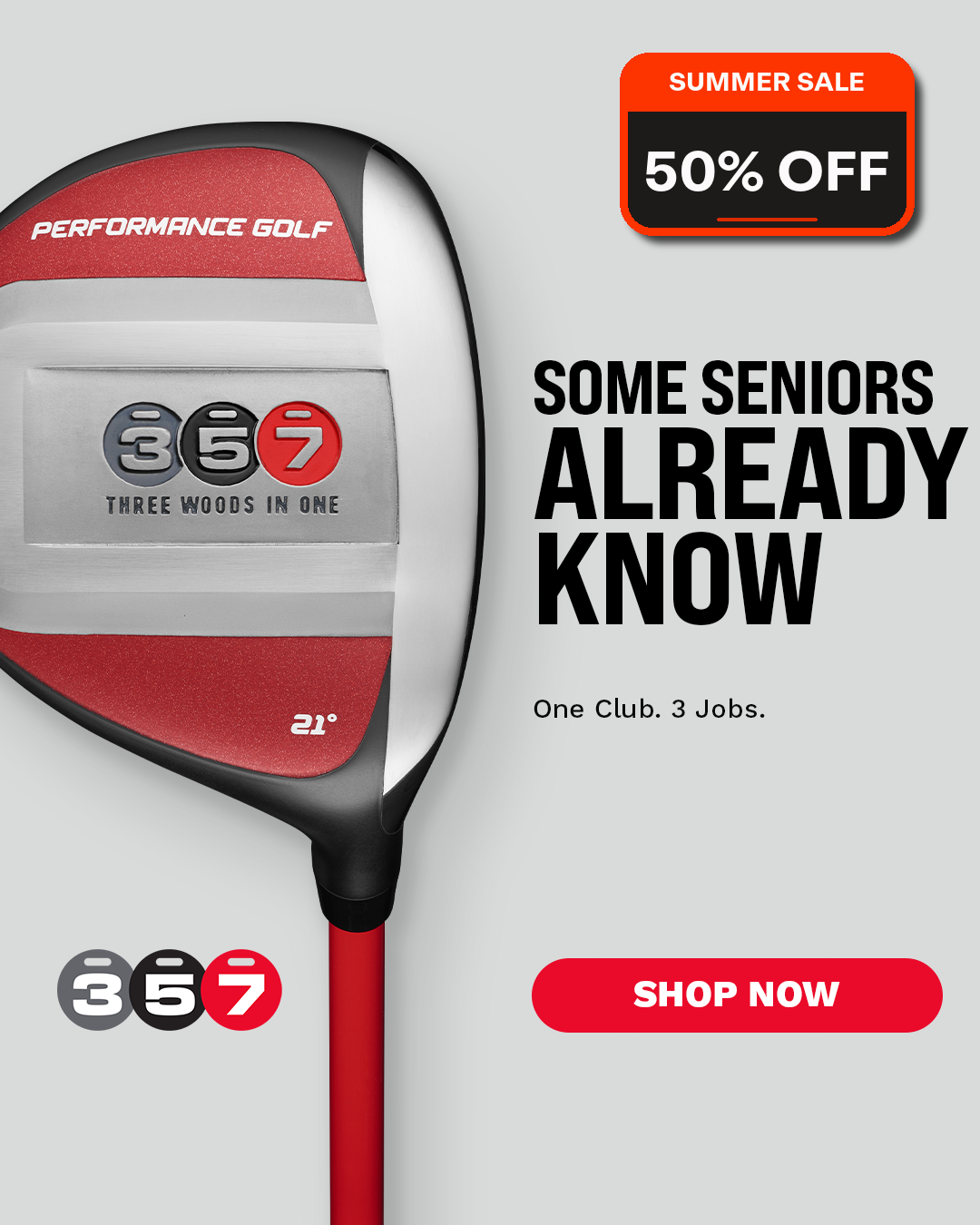 Performance Golf Facebook ad