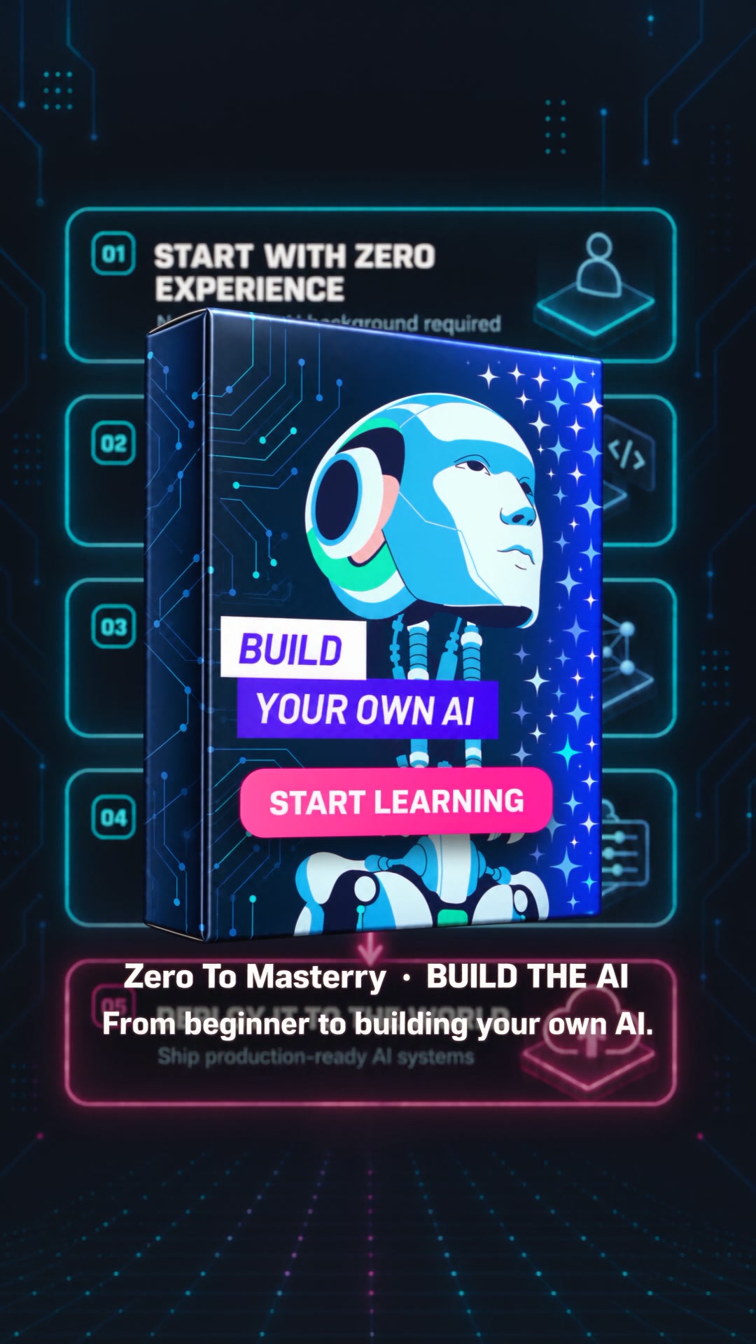 Zero To Mastery Facebook ad: Don’t Just Use AI. Build It.
