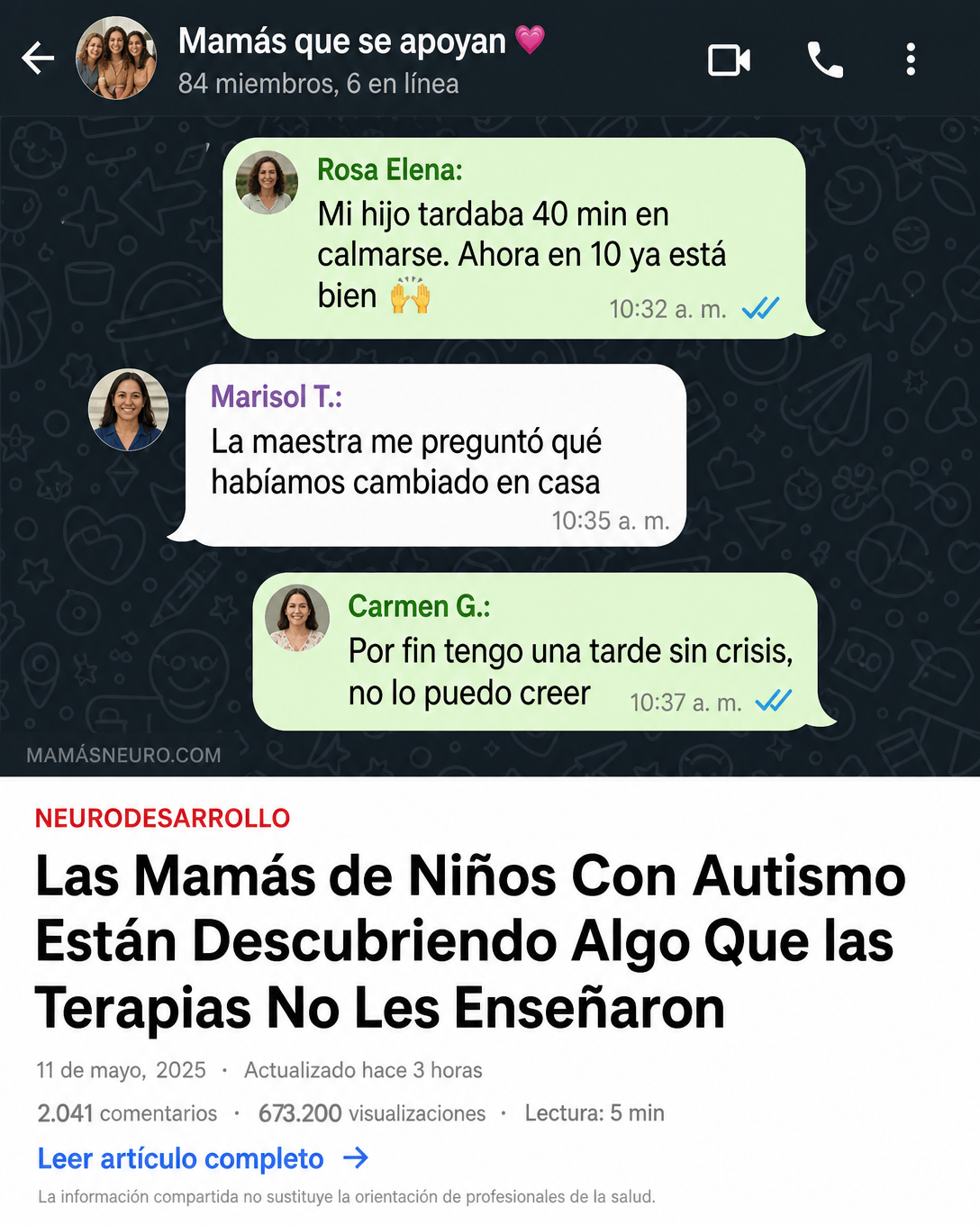 Conocimiento Omega Facebook ad: Me pidieron sacar a mi hijo de la primaria