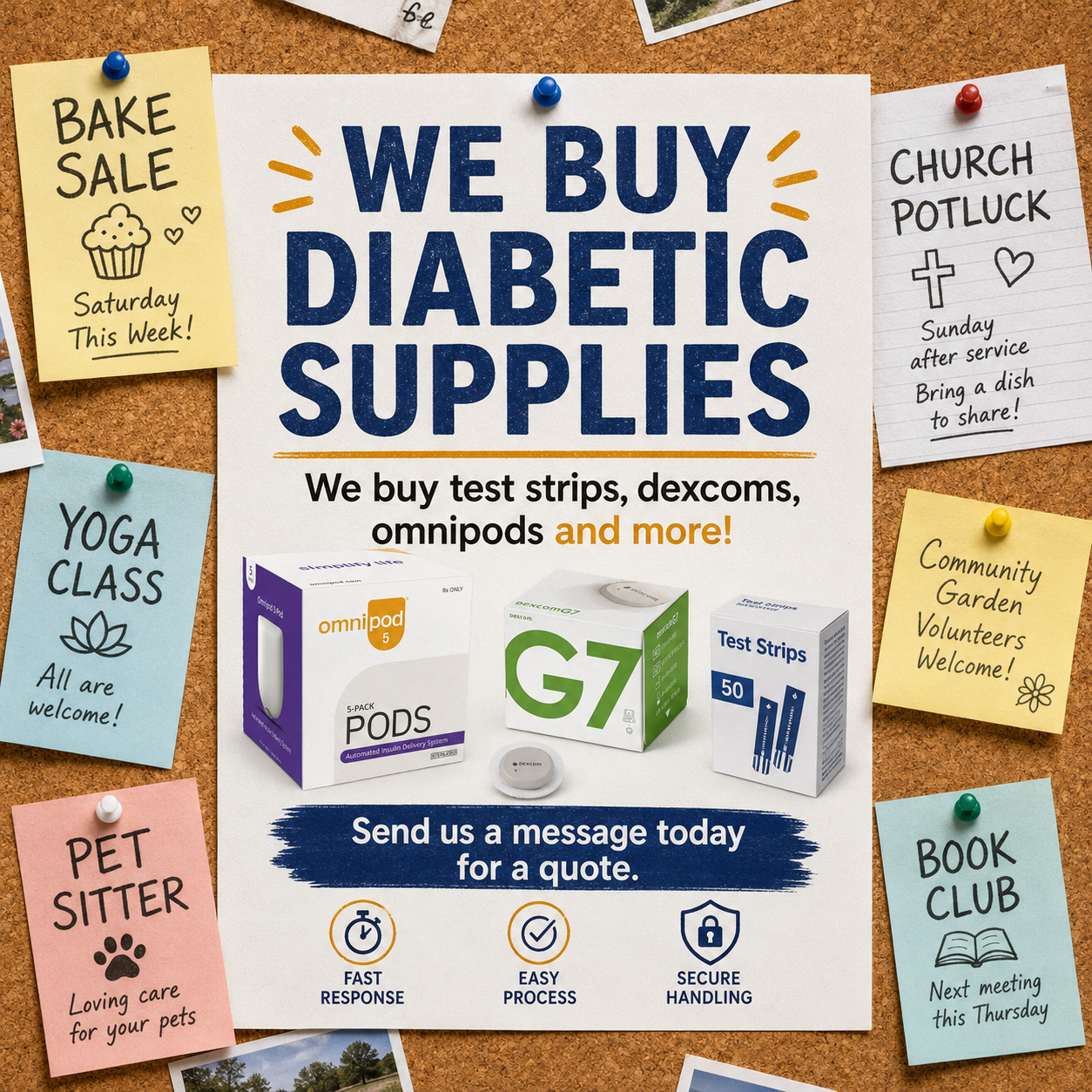 Chicago Cash for Diabetic Supplies Facebook ad