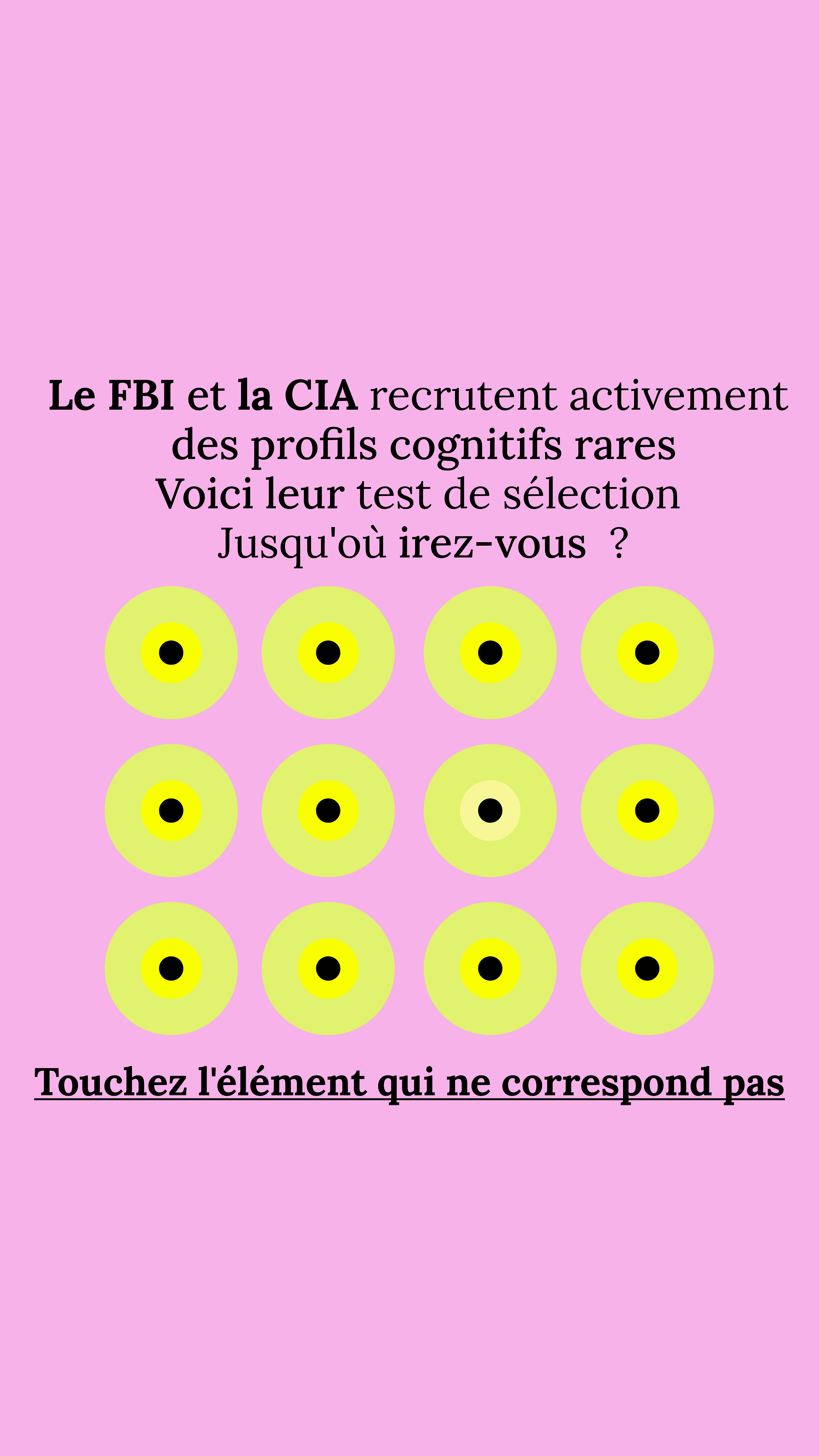 International Brain Test Facebook ad
