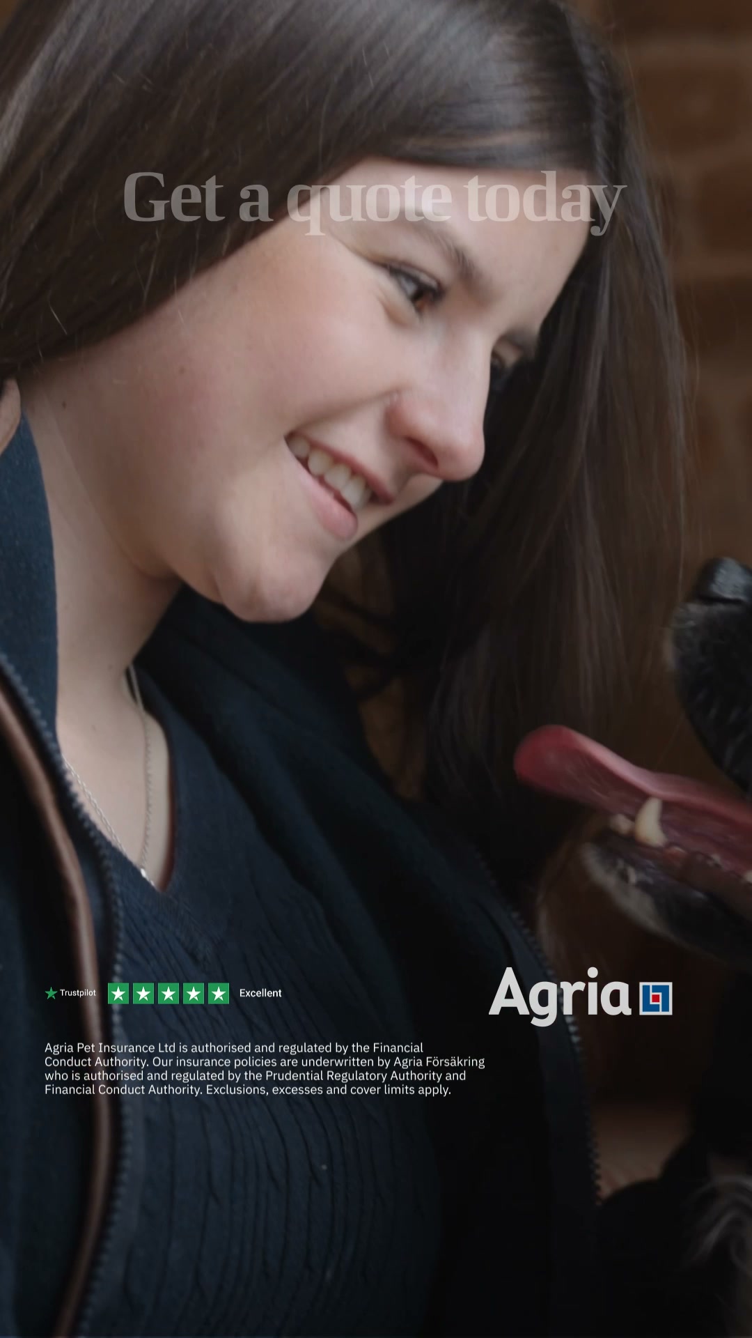 Agria Pet Insurance Facebook ad: Great pet insurance at a reasonable price. - Jane