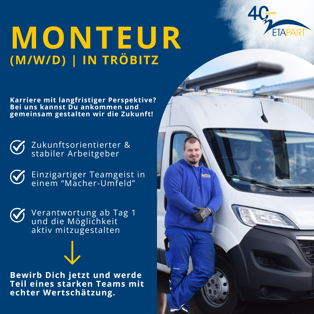 Etapart AG Facebook ad: Montagemitarbeiter (m/w/d) gesucht!