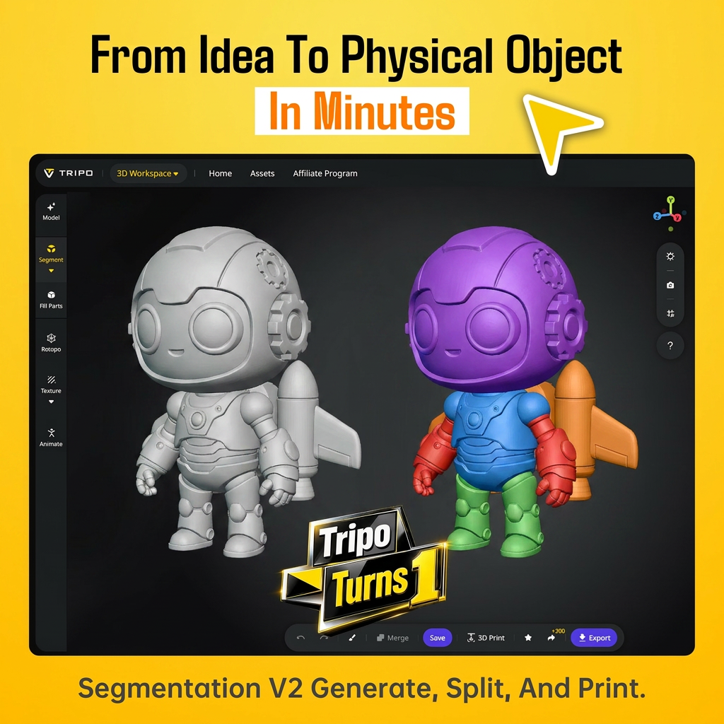 Tripo 3D Facebook ad