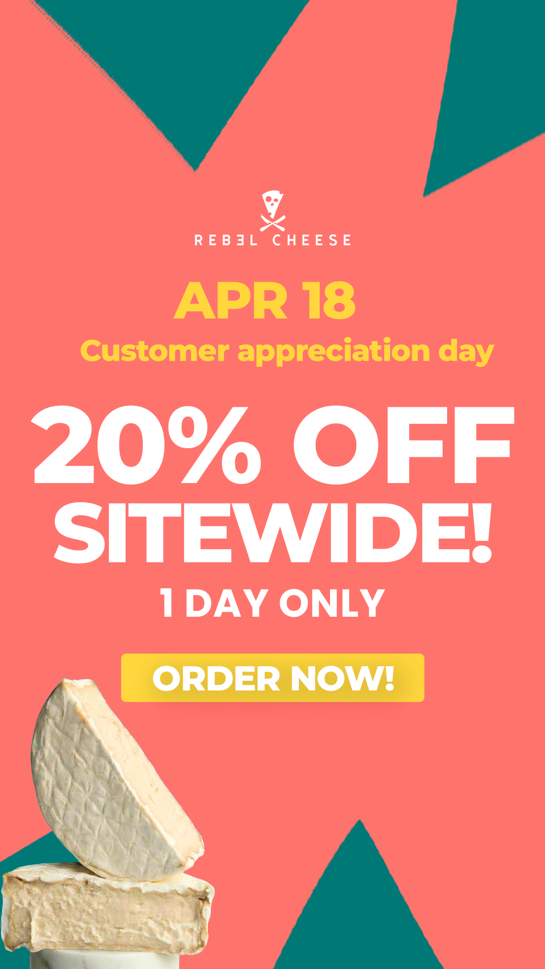 Rebel Cheese Facebook ad