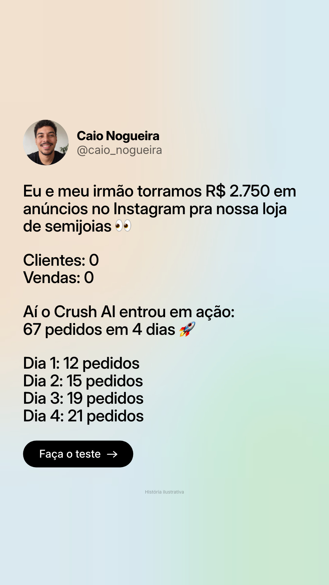 trycrush.ai Facebook ad: 70% DE DESCONTO: termina em breve
