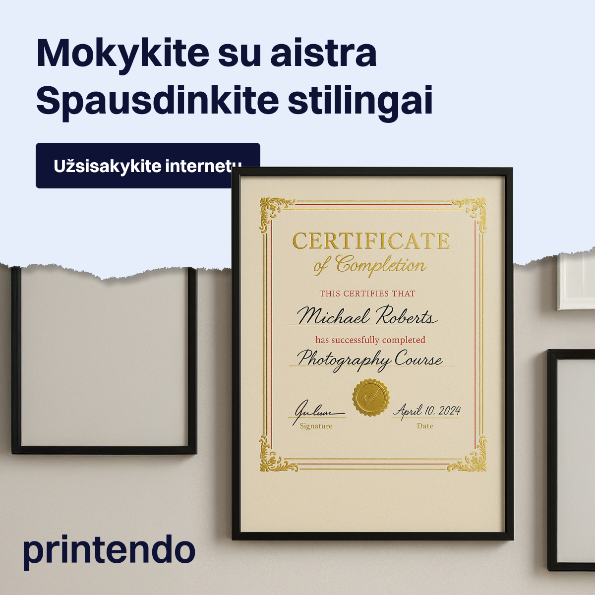 Printendo.lt Facebook ad