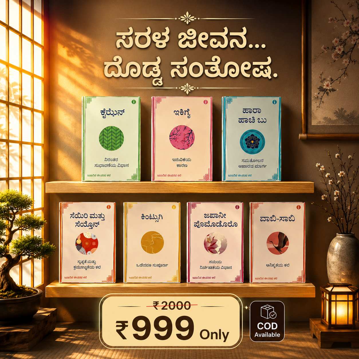 Best Motivation Books Facebook ad: Japanese Life Philosophy, ಈಗ ಕನ್ನಡದಲ್ಲಿ!