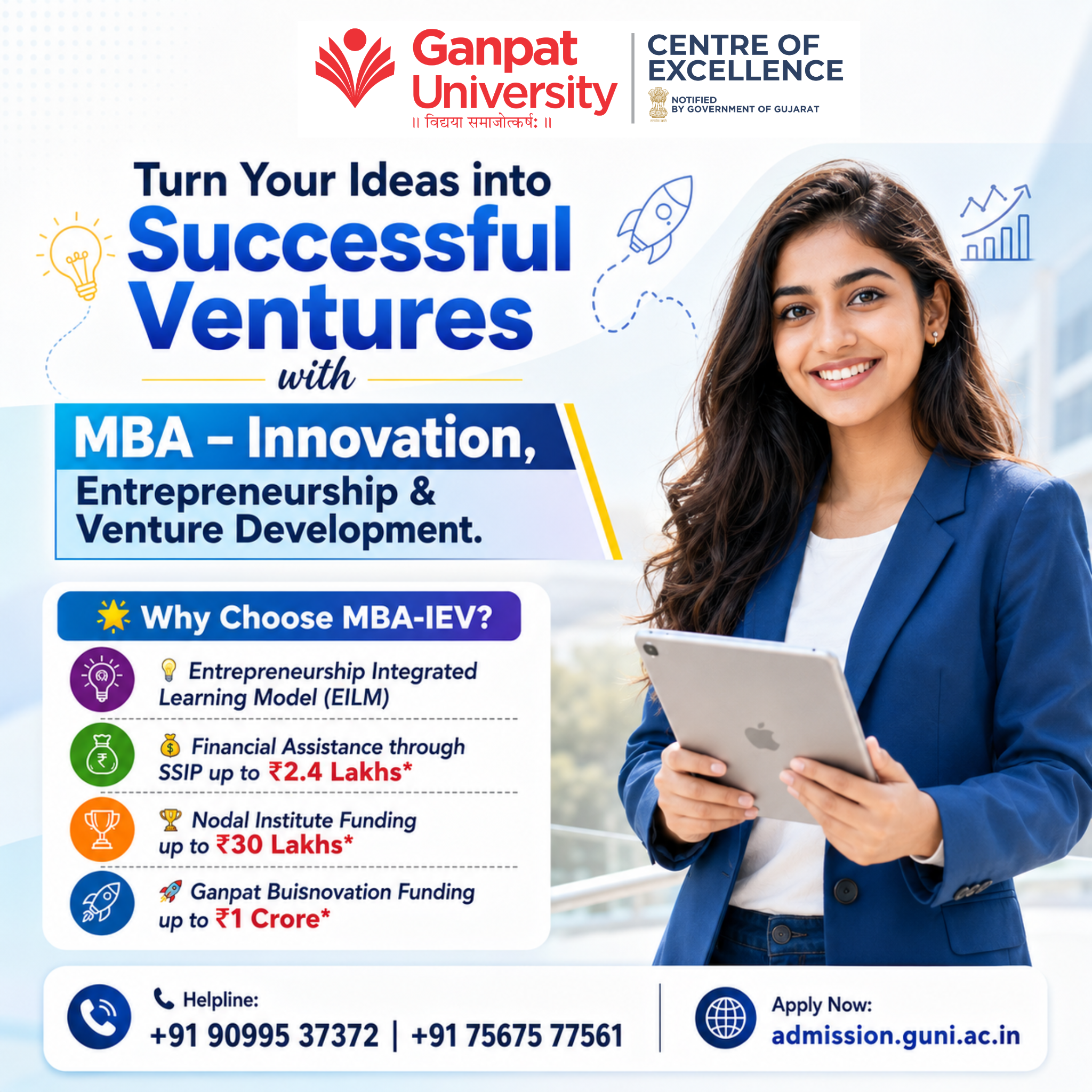 Ganpat University - GUNI, India Facebook ad