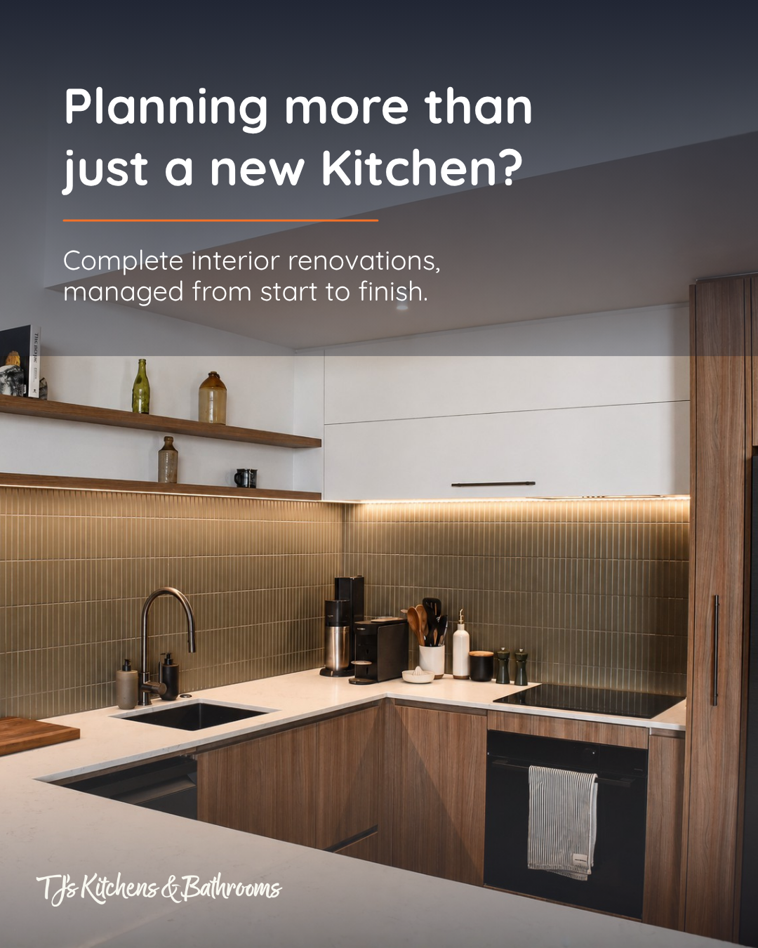 TJ's Kitchens & Bathrooms Facebook ad: Complete Home Renovations Auckland