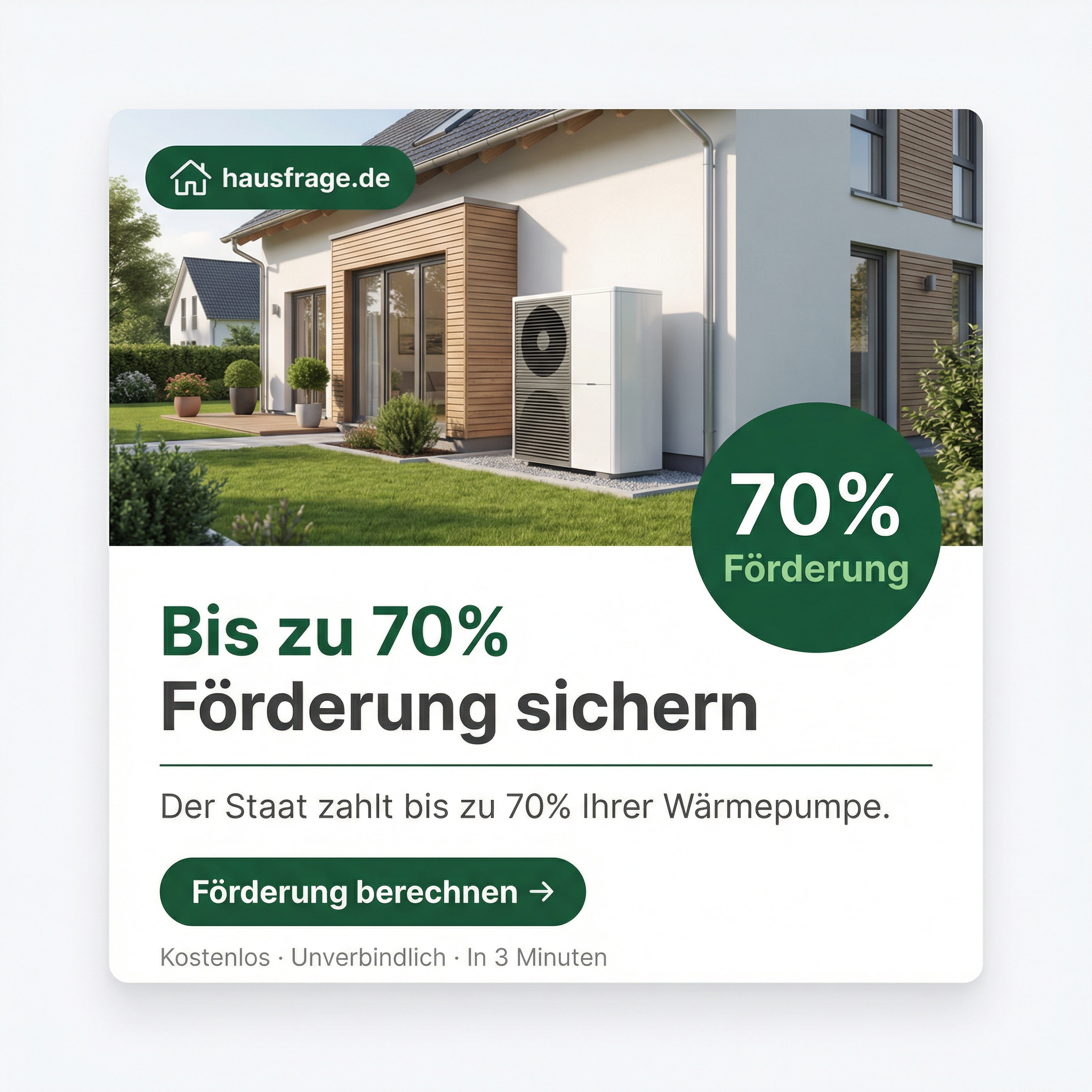 Hausfrage Facebook ad