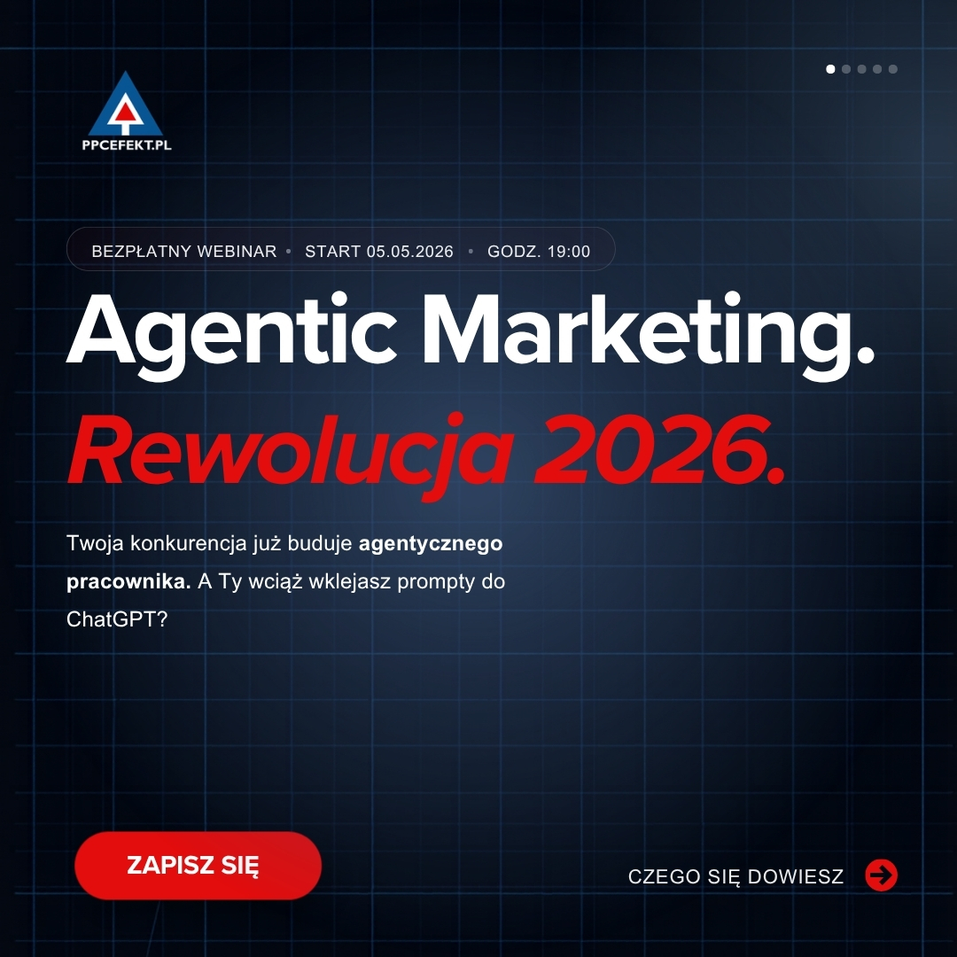 ppcefekt.pl Facebook ad: Twoja konkurencja dawno przestała rozmawiać z ChatGPT.