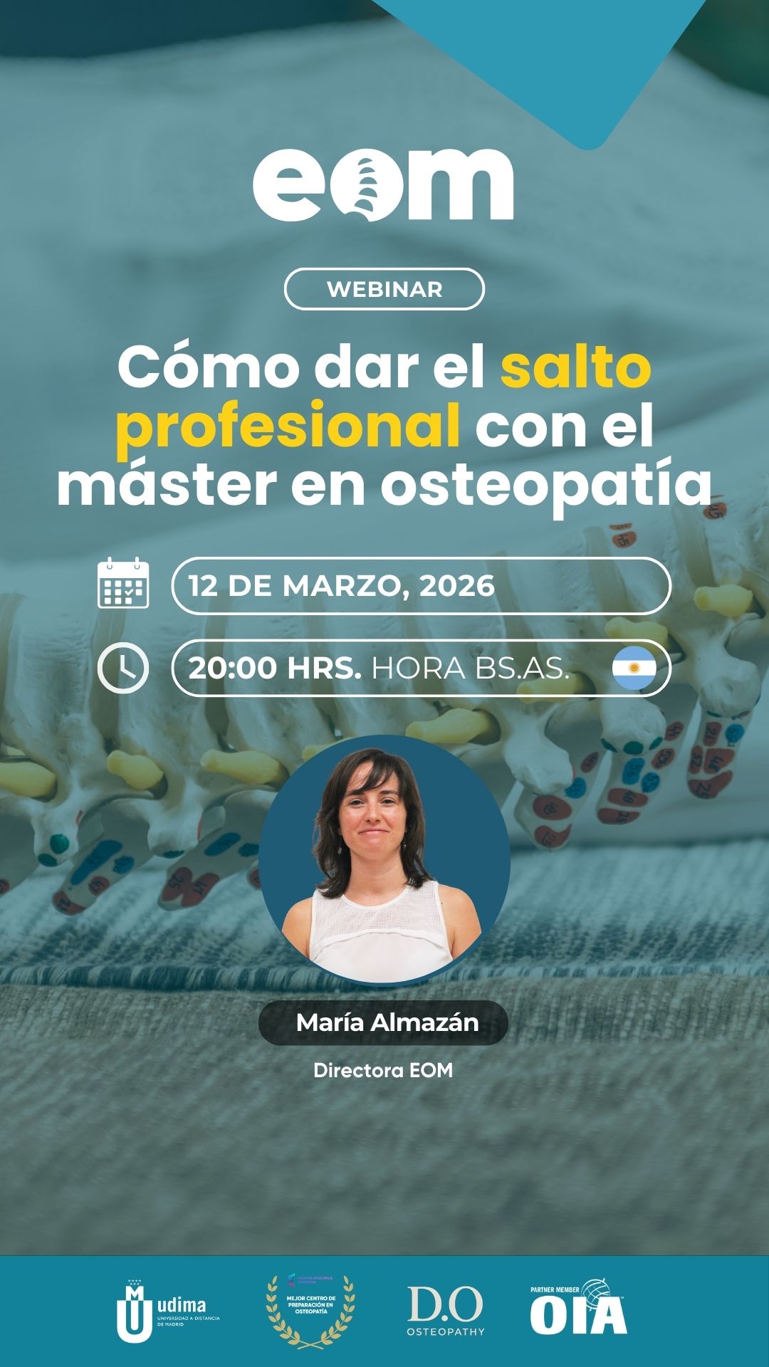 Escuela de Osteopatía de Madrid - América Facebook ad from Mar 9, 2026