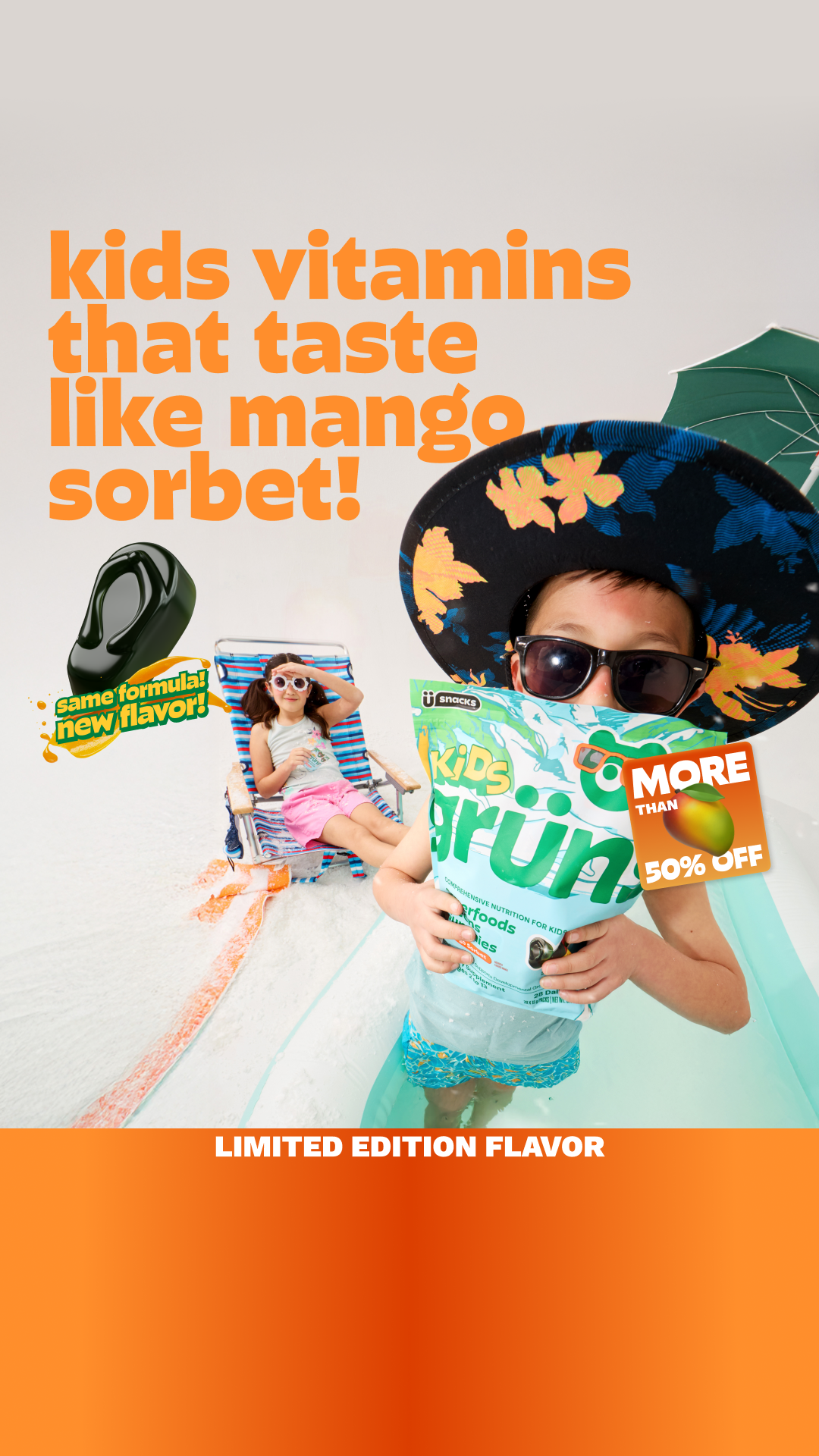 Grüns Kids Facebook ad
