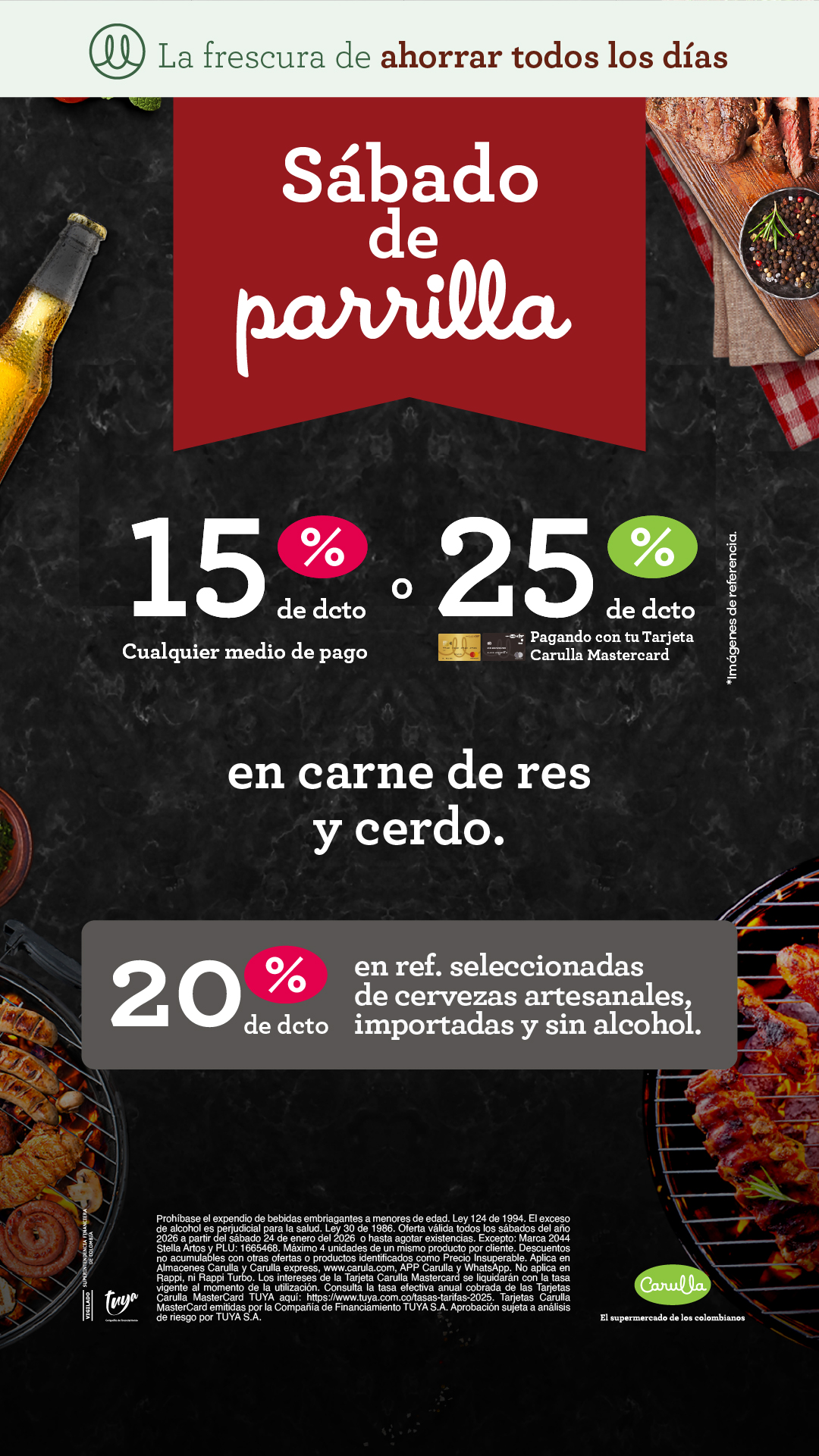 Carulla Facebook ad: Sábado con buen sabor.