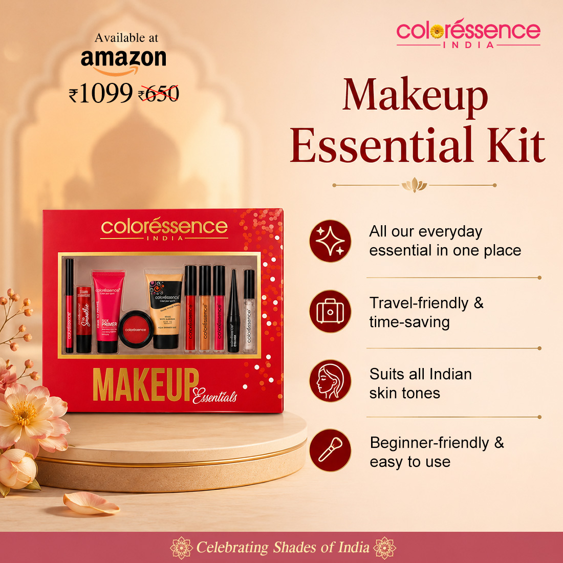 Coloressence Facebook ad: Your Coloressence Beauty Favourites Are on Amazon!