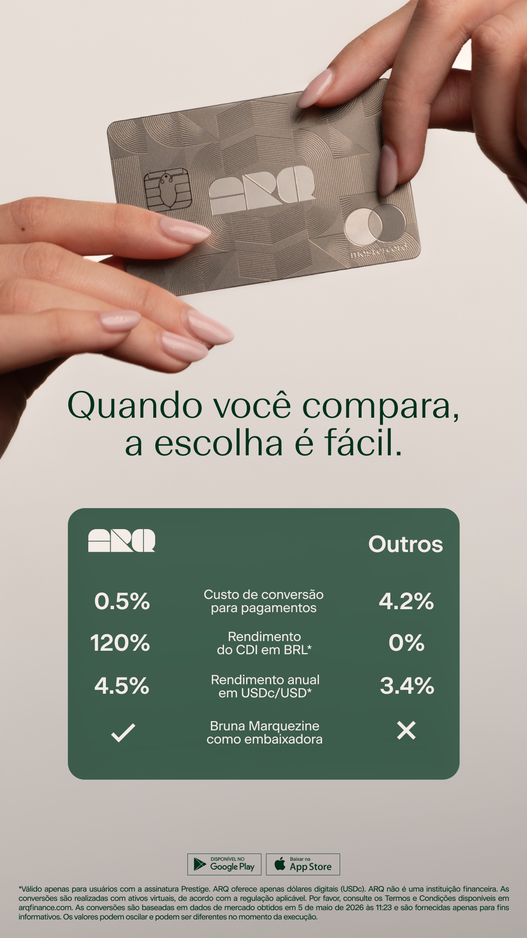 ARQ Facebook ad: Abra sua conta hoje