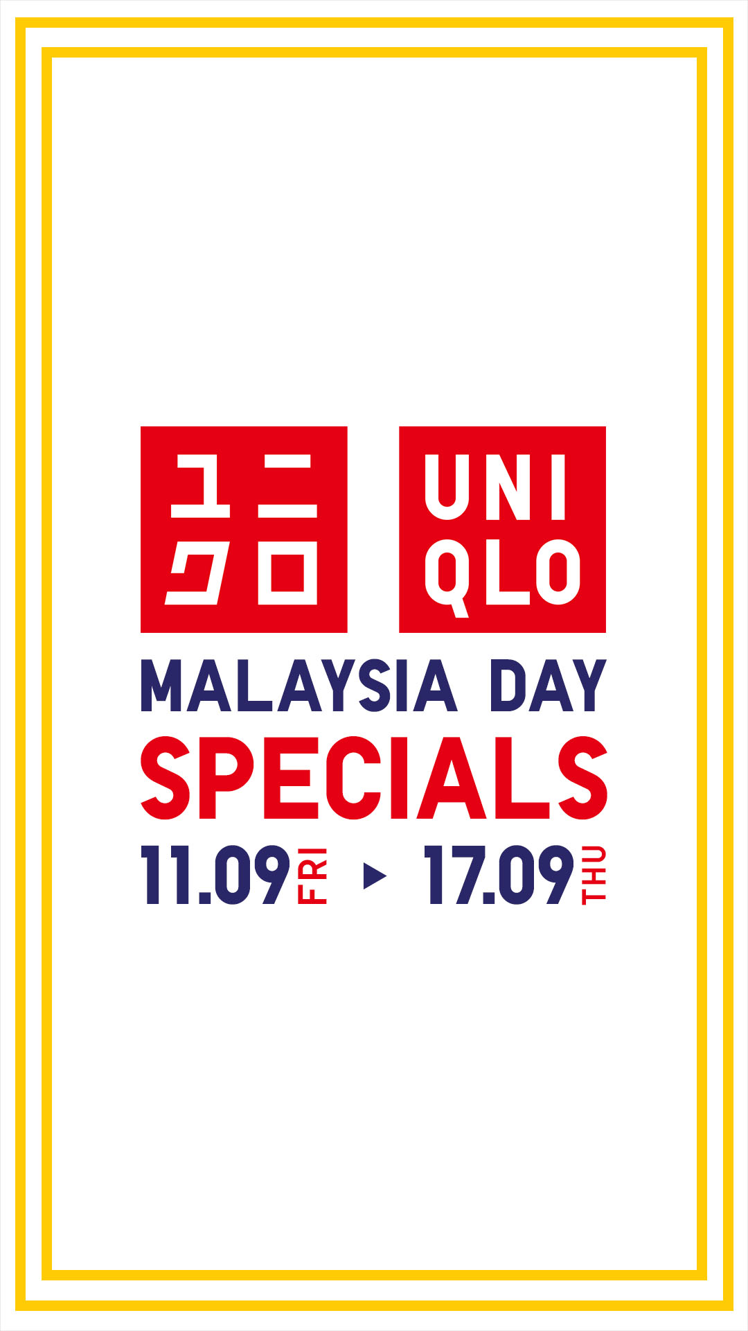 UNIQLO Malaysia Facebook ad: MALAYSIA DAY SPECIALS