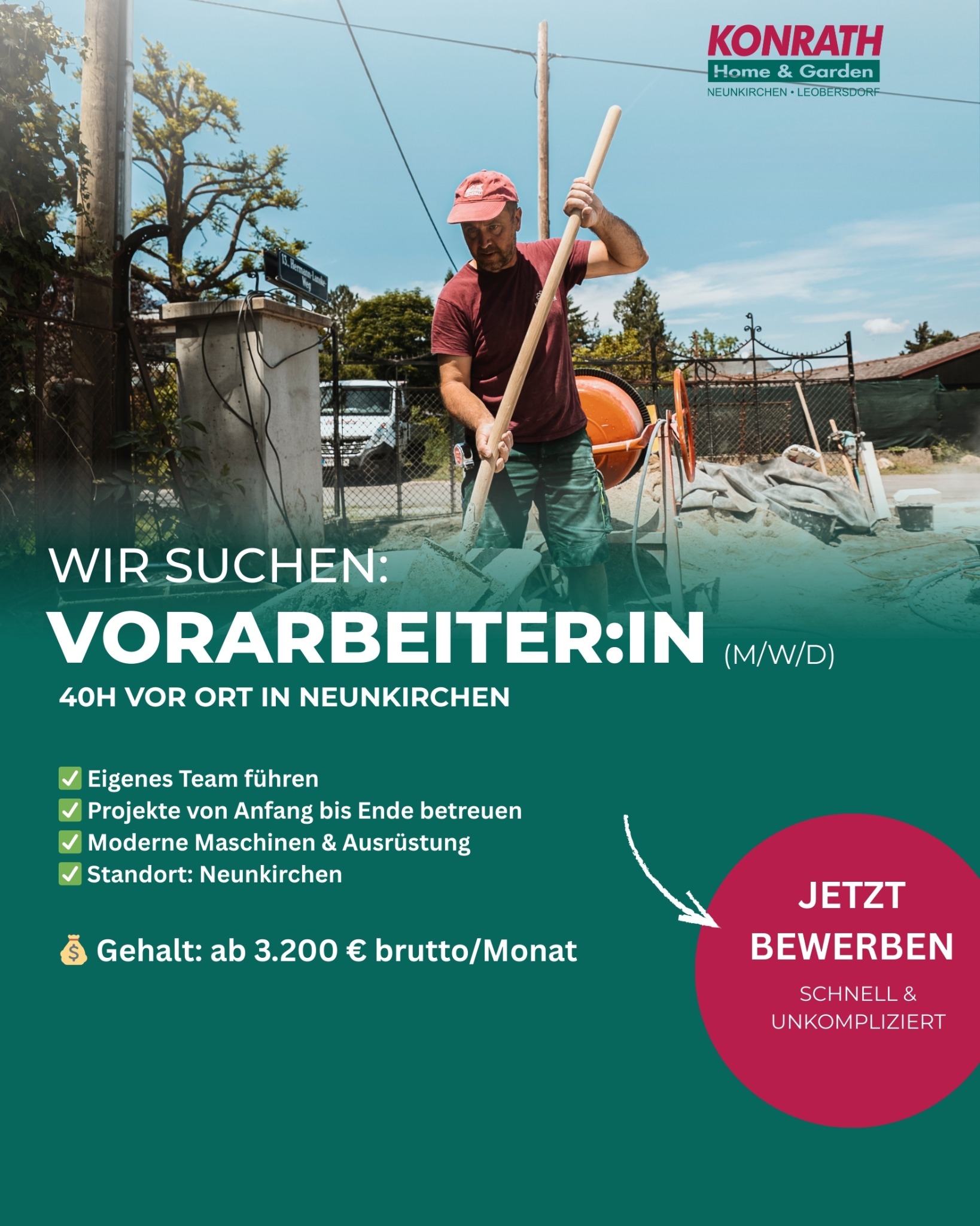 Gartencenter Konrath Facebook ad: Jetzt bewerben und Teil des Teams werden
