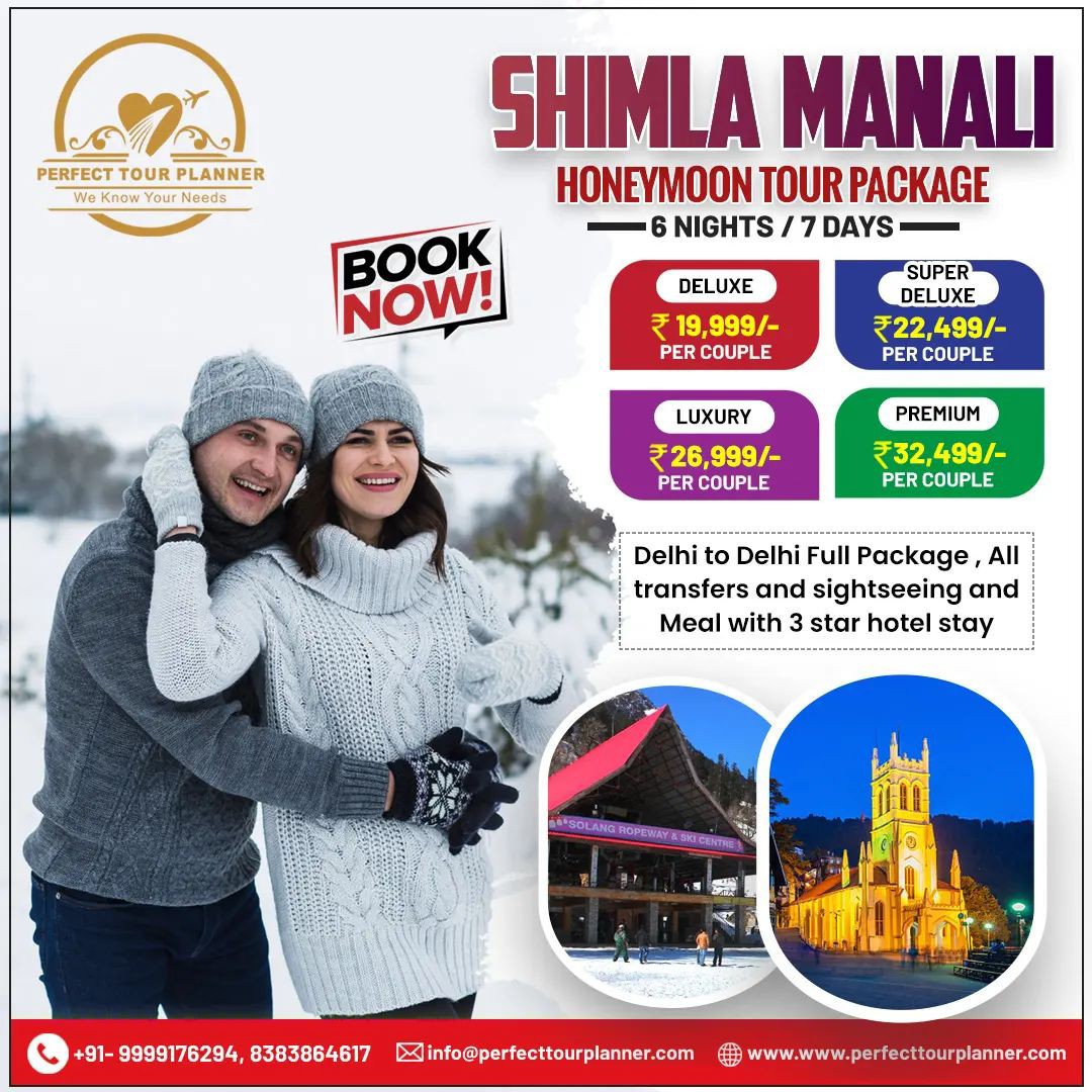Perfect Tour Planner Facebook ad: Luxury Honeymoon Tour Packages