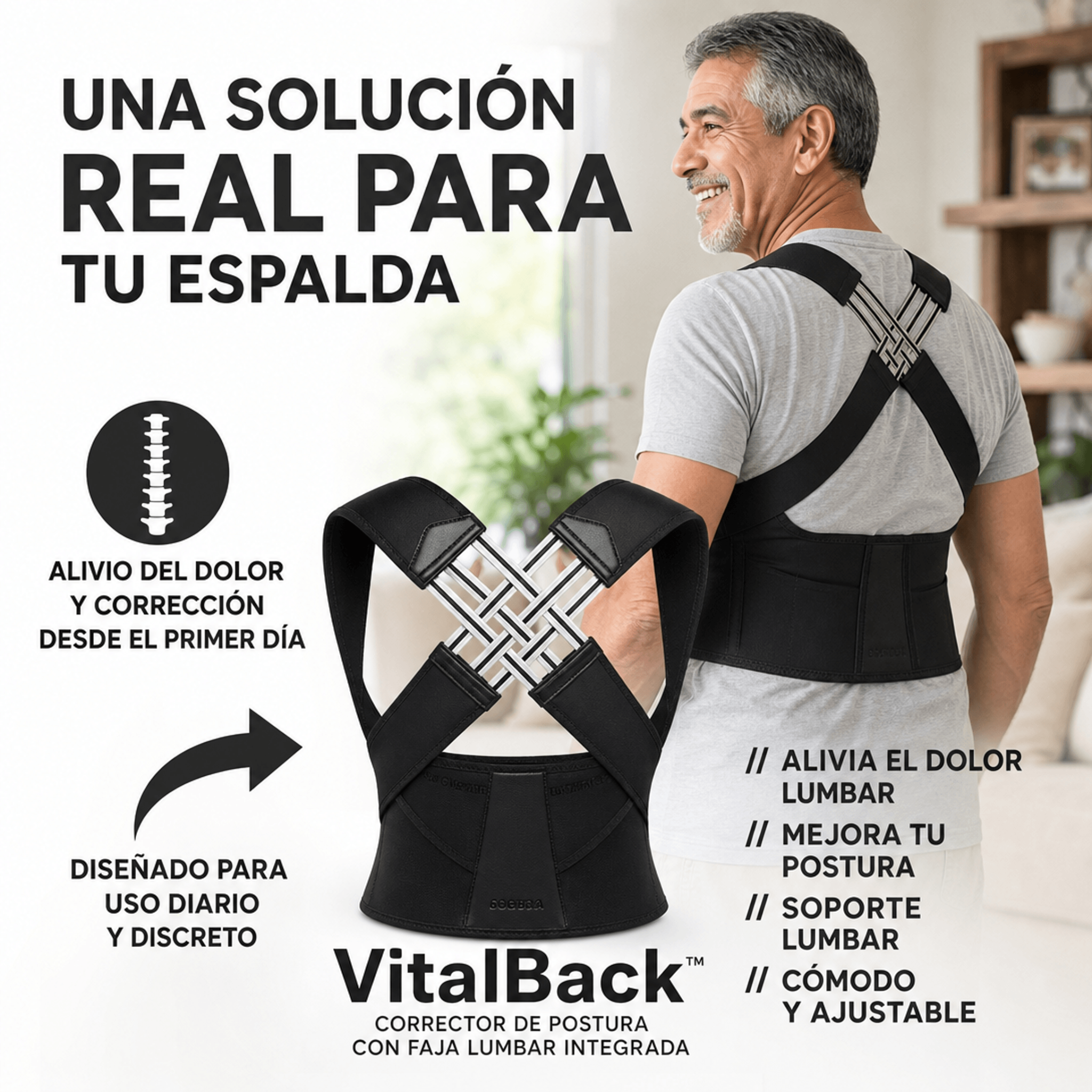 María González - GoShop Facebook ad: ¿Te levantás cada mañana con la espalda hecha…