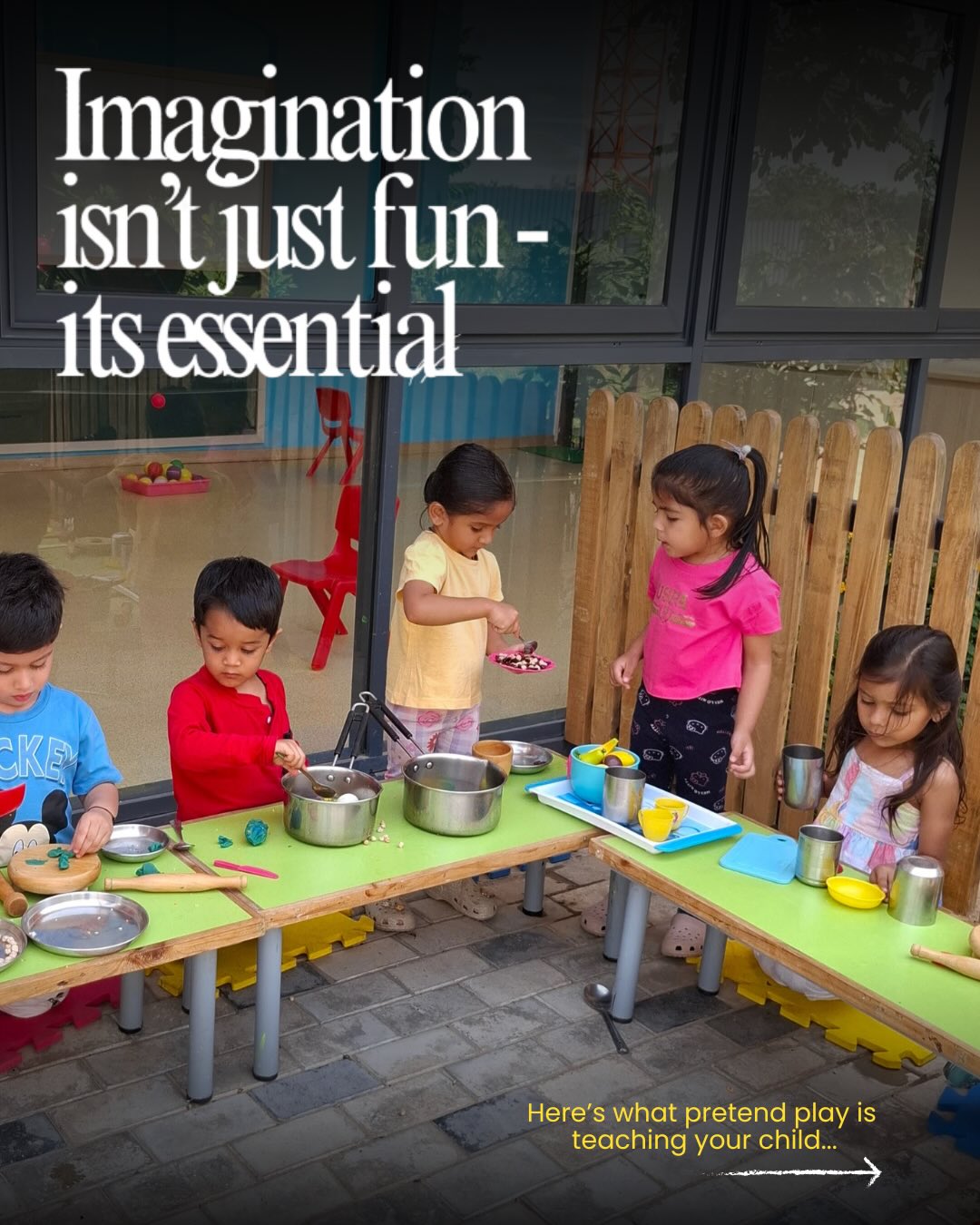 Jaazzoo Facebook ad: Every time your child plays pretend, something real…