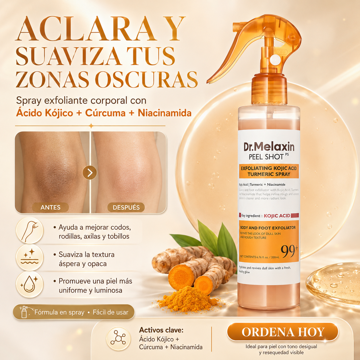 Shopyrd Facebook ad: Aclara y suaviza tus zonas oscuras en 4 semanas