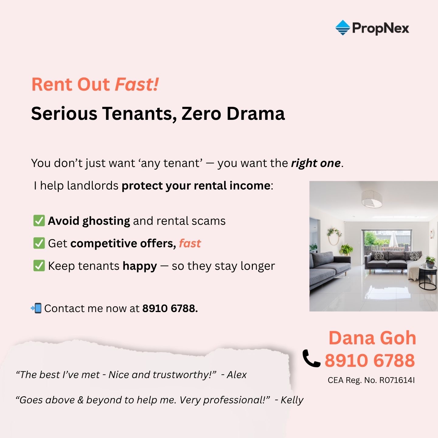 Danagoh.property Facebook ad: Rent out your unit, fast!