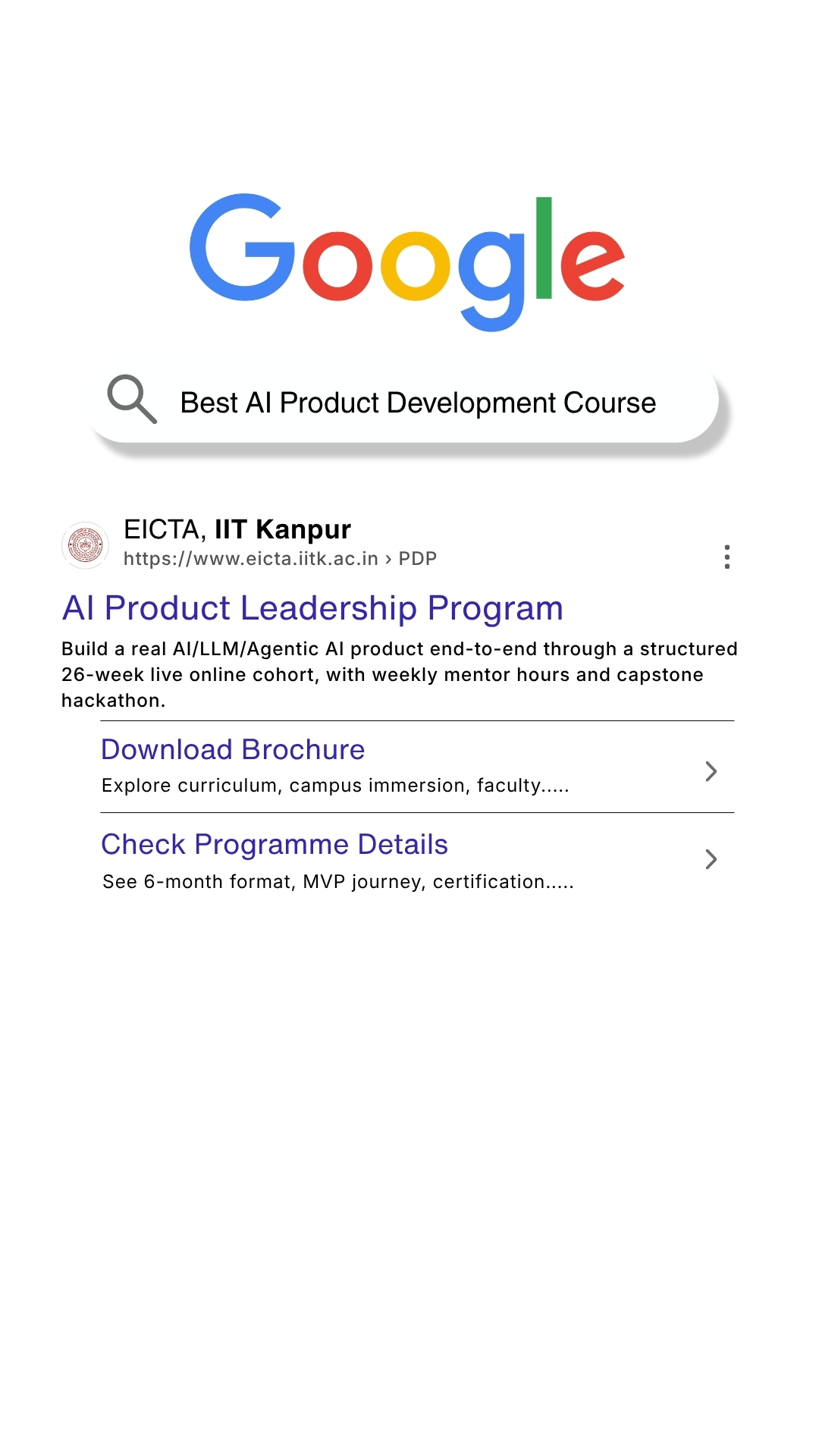 EICTA IITK Facebook ad