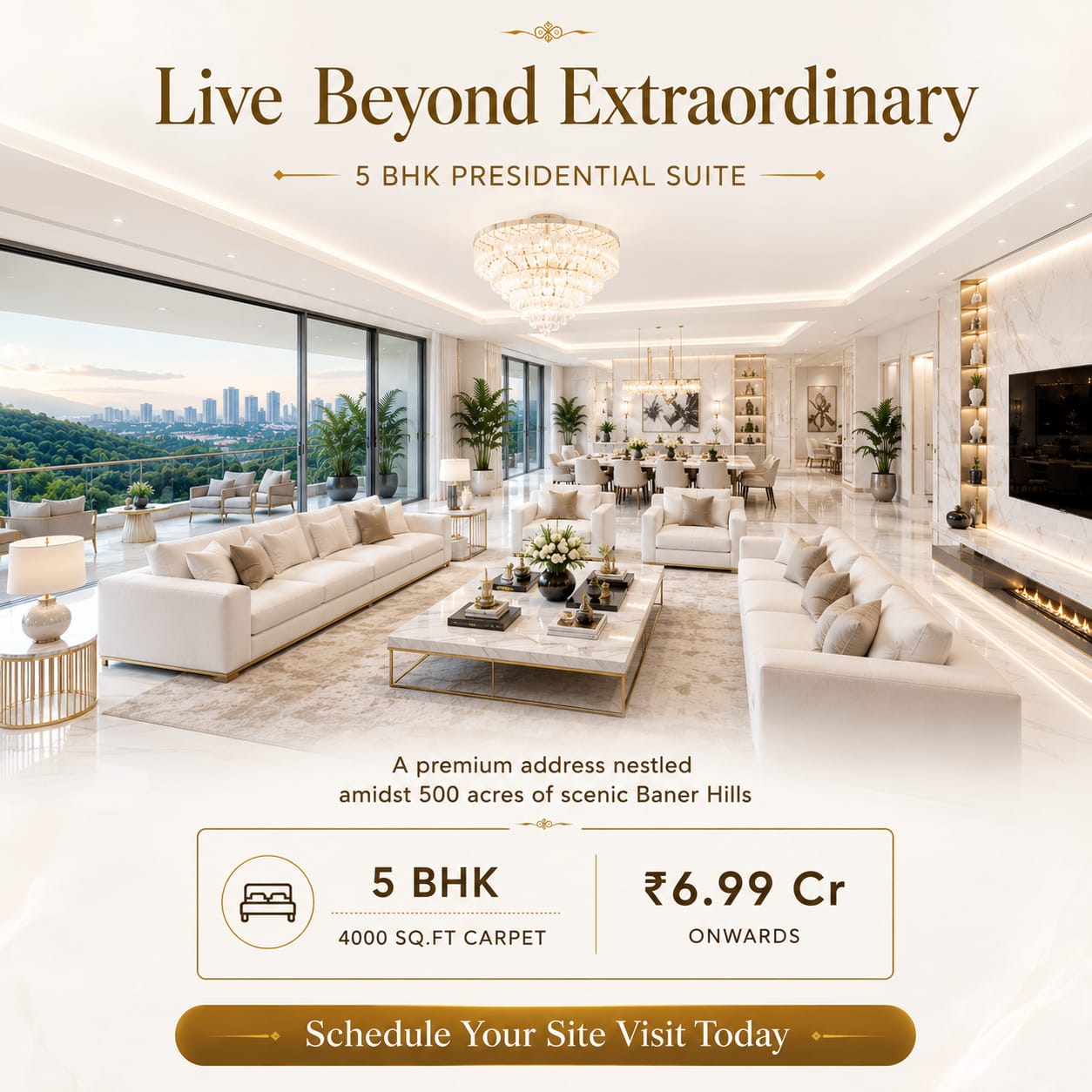 Kaashni Proptech Pvt. Ltd- Sqft2acres Facebook ad: Luxury Flats in Baner | Spacious 5 BHK Residences