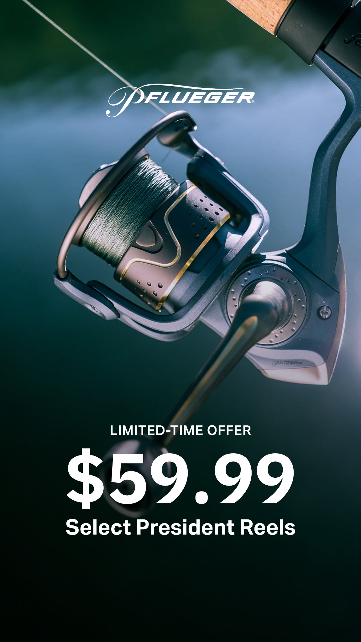 Pflueger Fishing Facebook ad from May 5, 2026