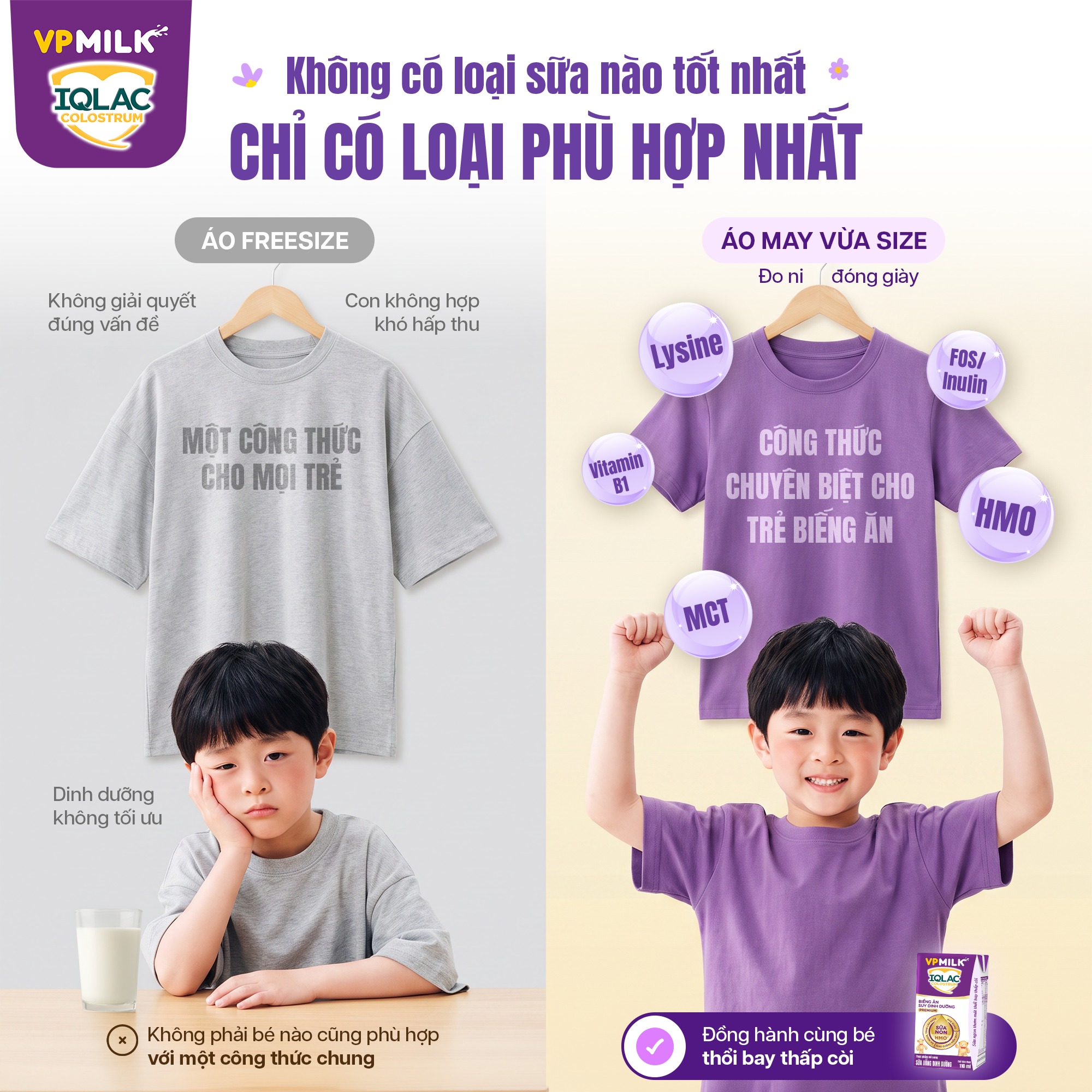 VPMilk IQLac Facebook ad: SỮA CHO MỌI TRẺ HAY SỮA CHO ĐÚNG…