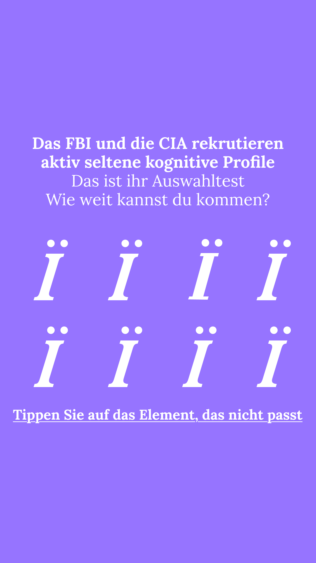 International Brain Test Facebook ad