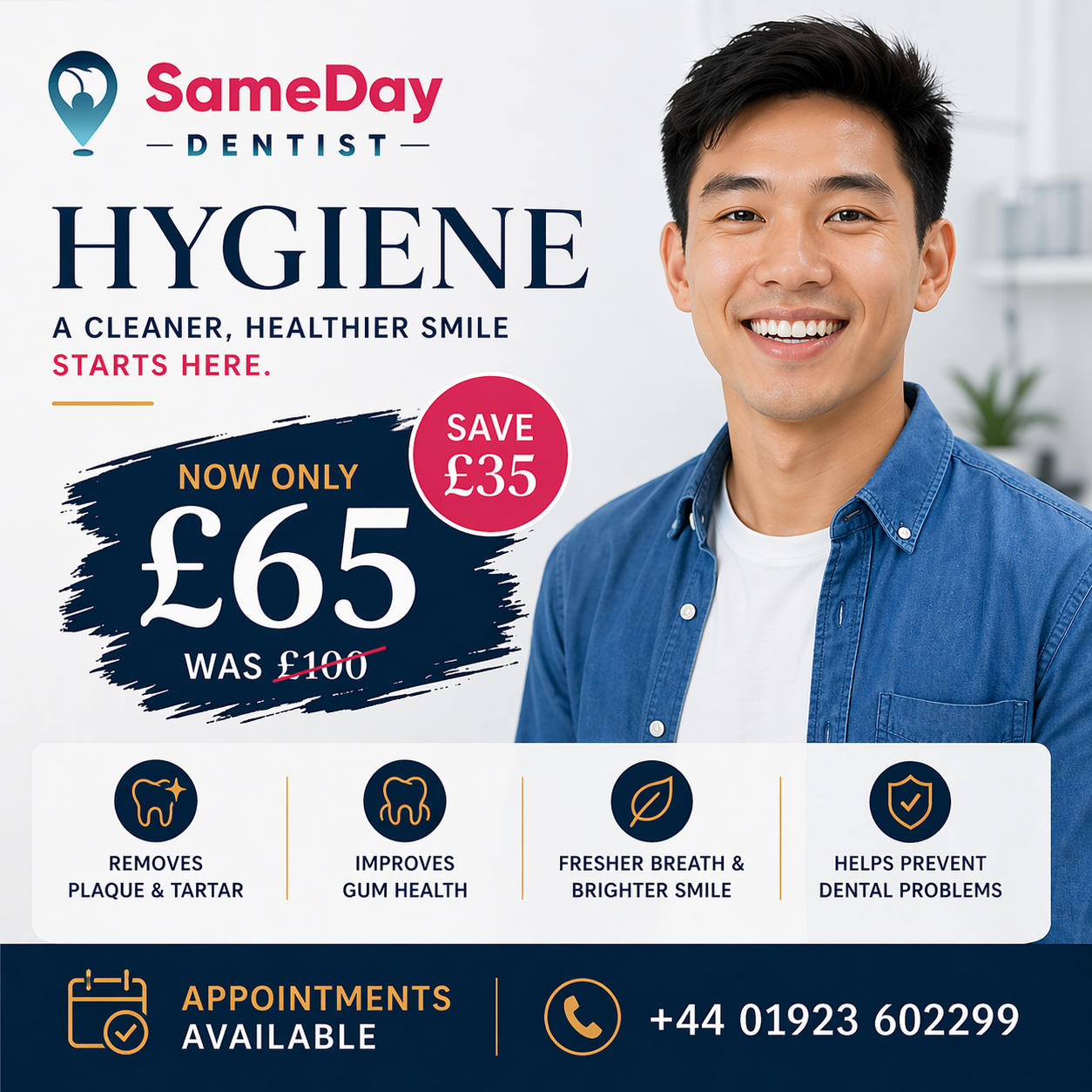SameDay Dentist Facebook ad