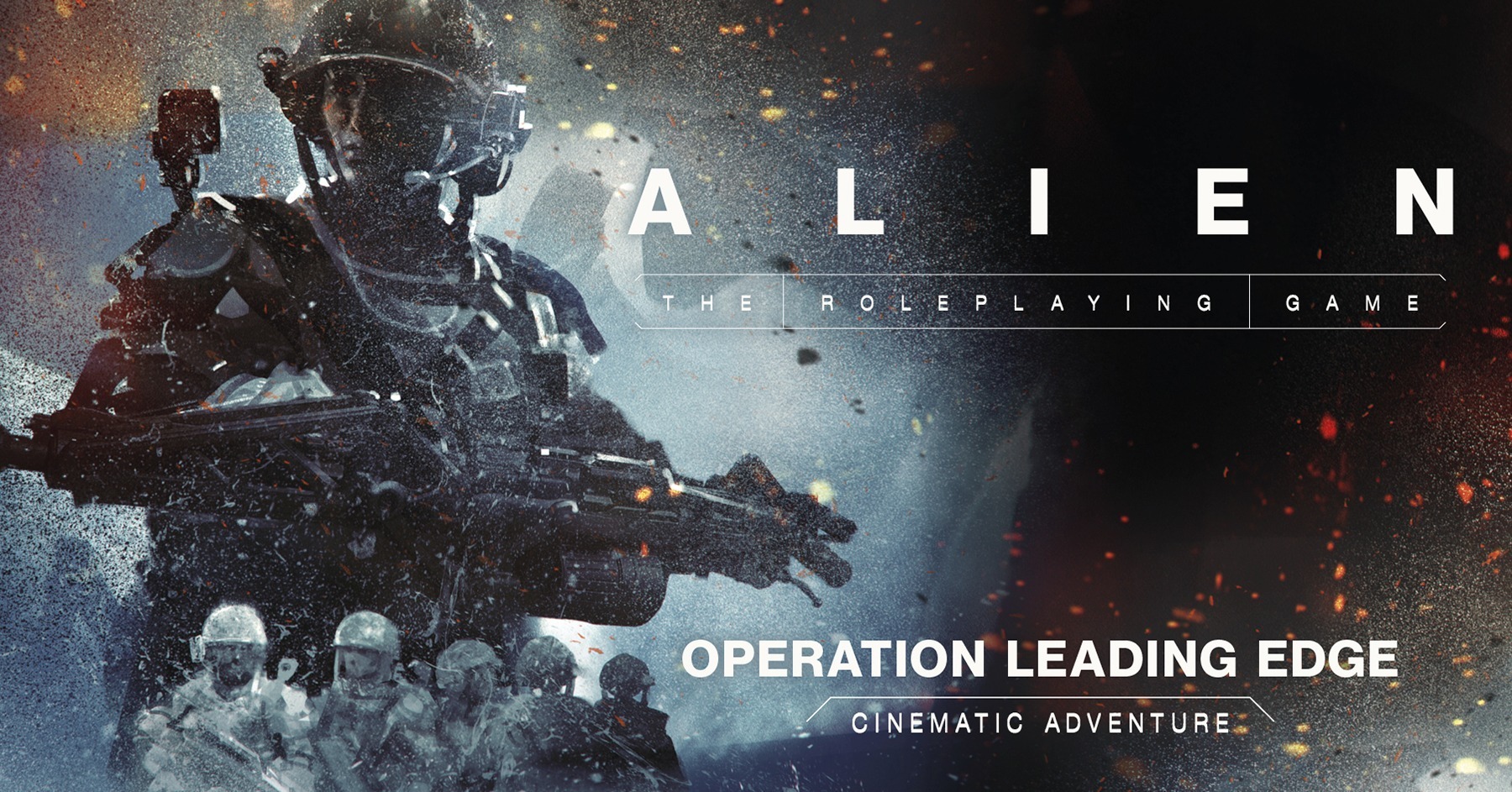 Free League Publishing Facebook ad: OPERATION LEADING EDGE, new Cinematic Adventure…