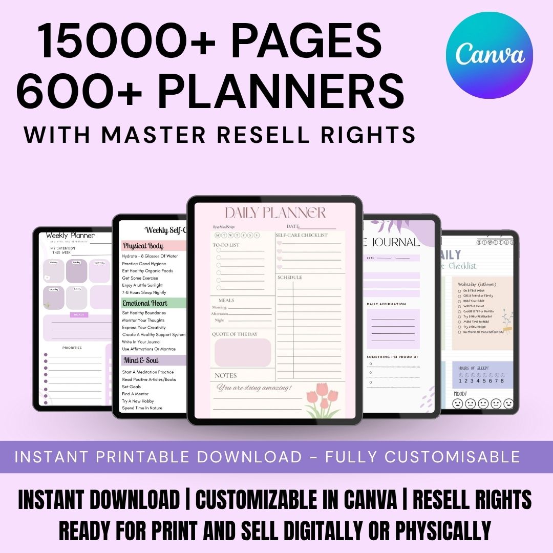 DigitalDot Facebook ad: 15,000 Pages Planners & Journals - Resell Rights!