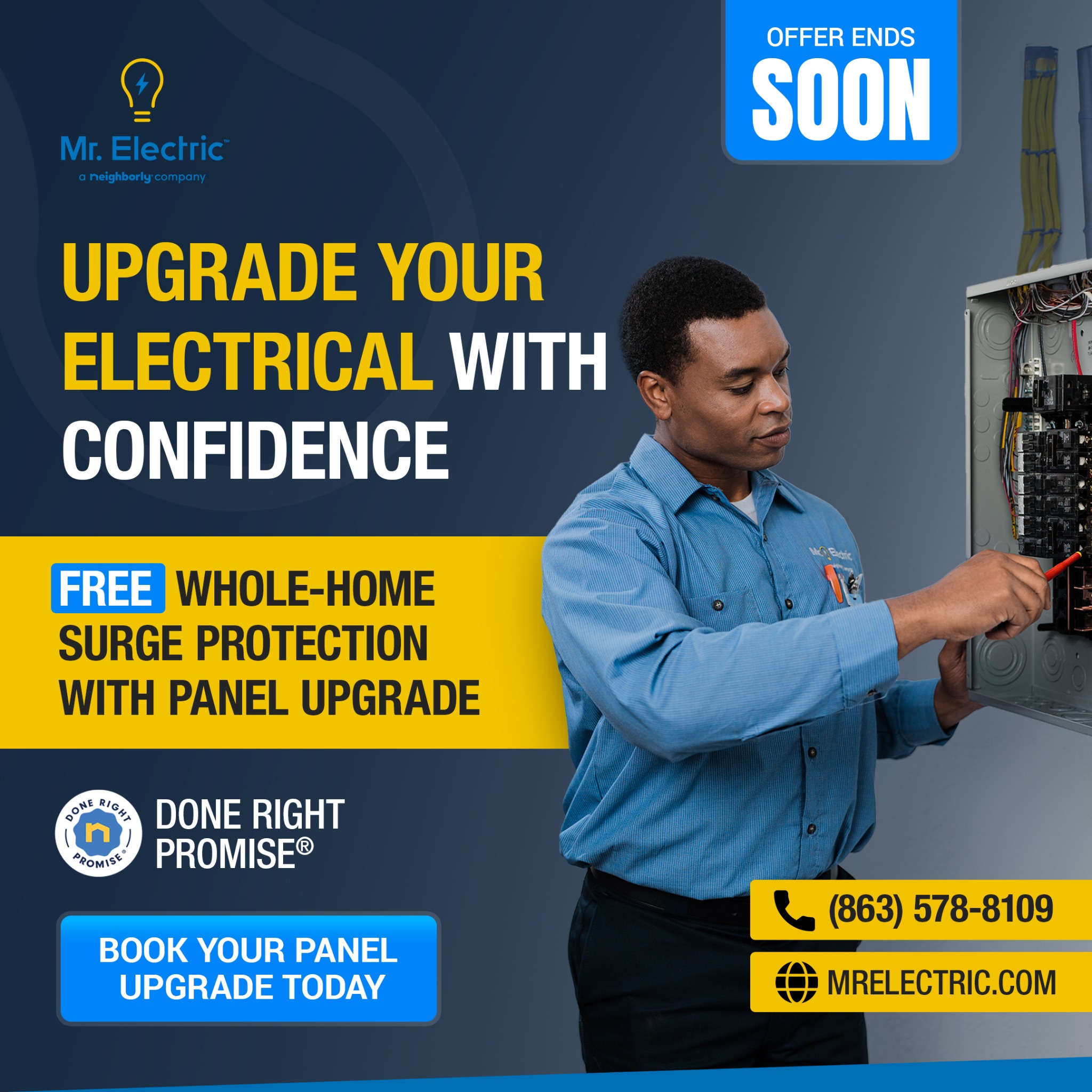 Mr. Electric of Winter Haven Facebook ad: Top Quality Electricians