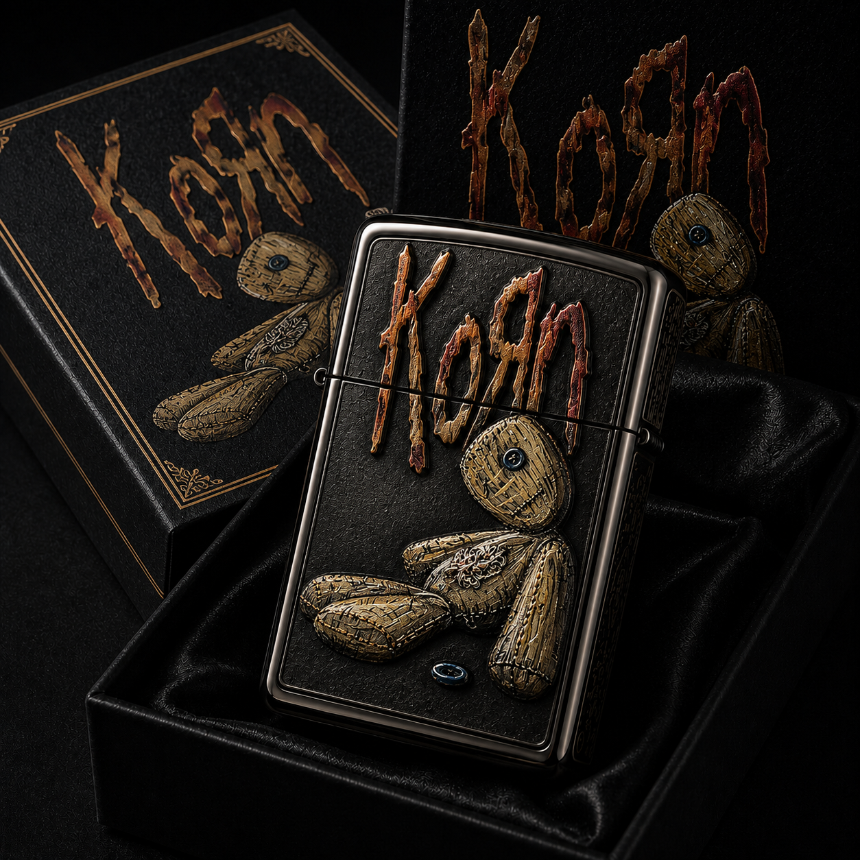 Rock Star Facebook ad: Limited Edition KoRn Custom Zippo KORN3Z - Dawntee