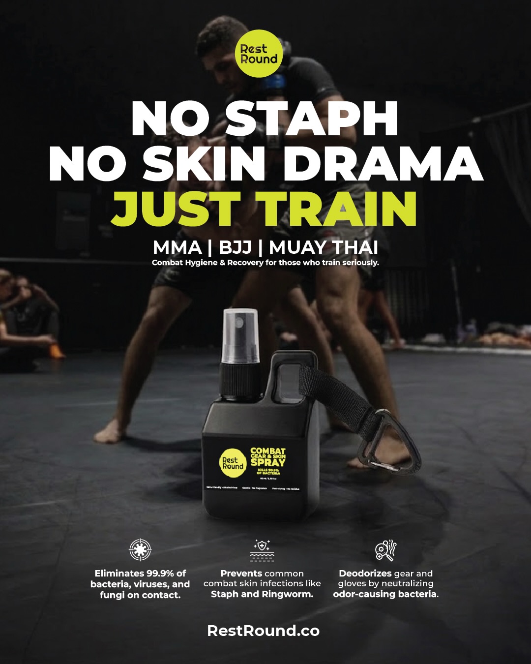 Rest Round Facebook ad: In MMA, the cage is a laboratory of…