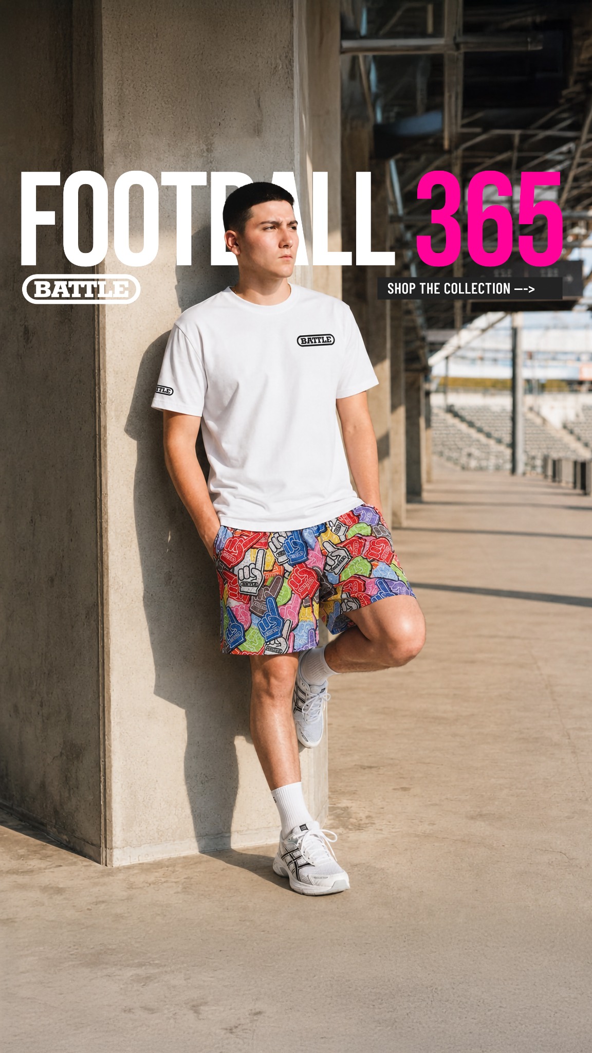 Battle Sports Facebook ad: Game-day attitude, all-week style.