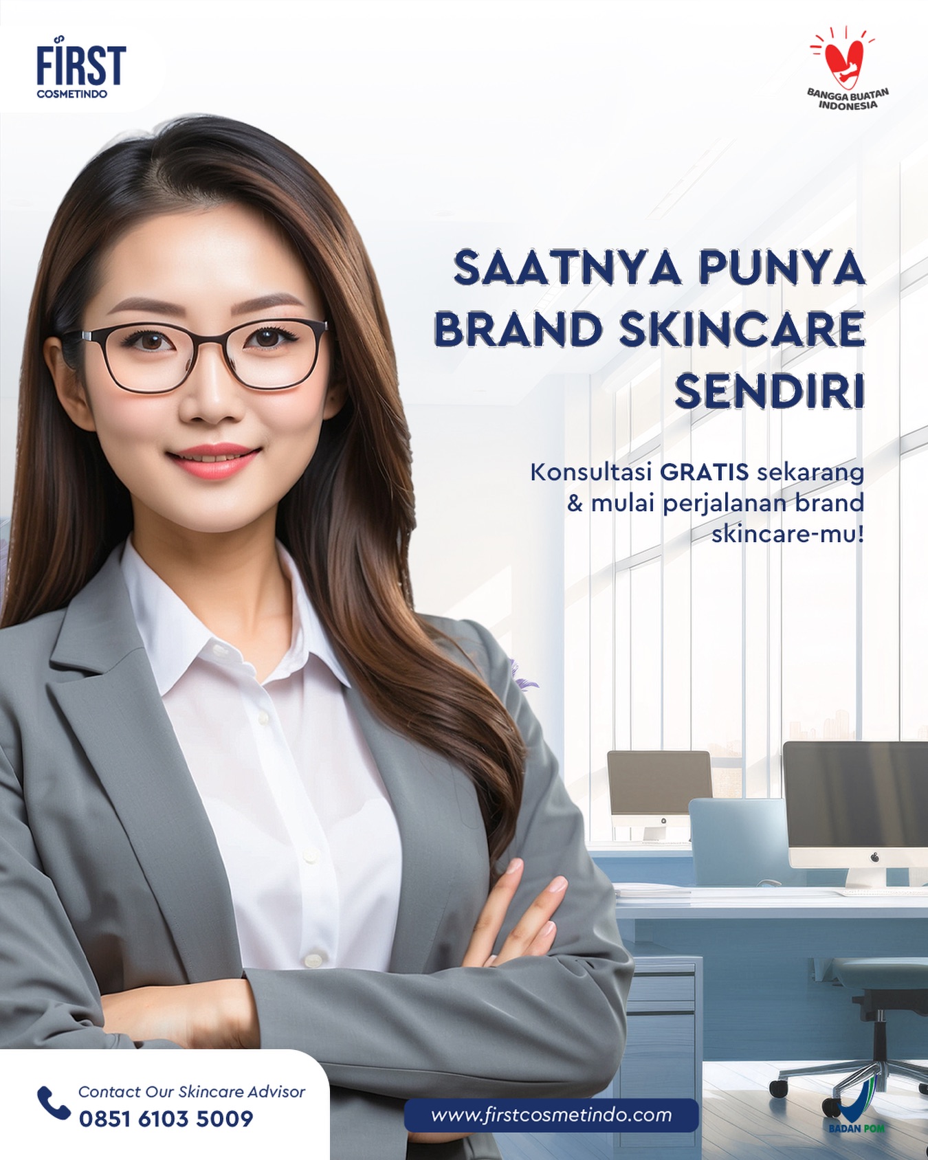 Maklon Kosmetik - First Cosmetindo Facebook ad: Pabrik Maklon Kosmetik dan Skincare Jogja - First Cosmetindo