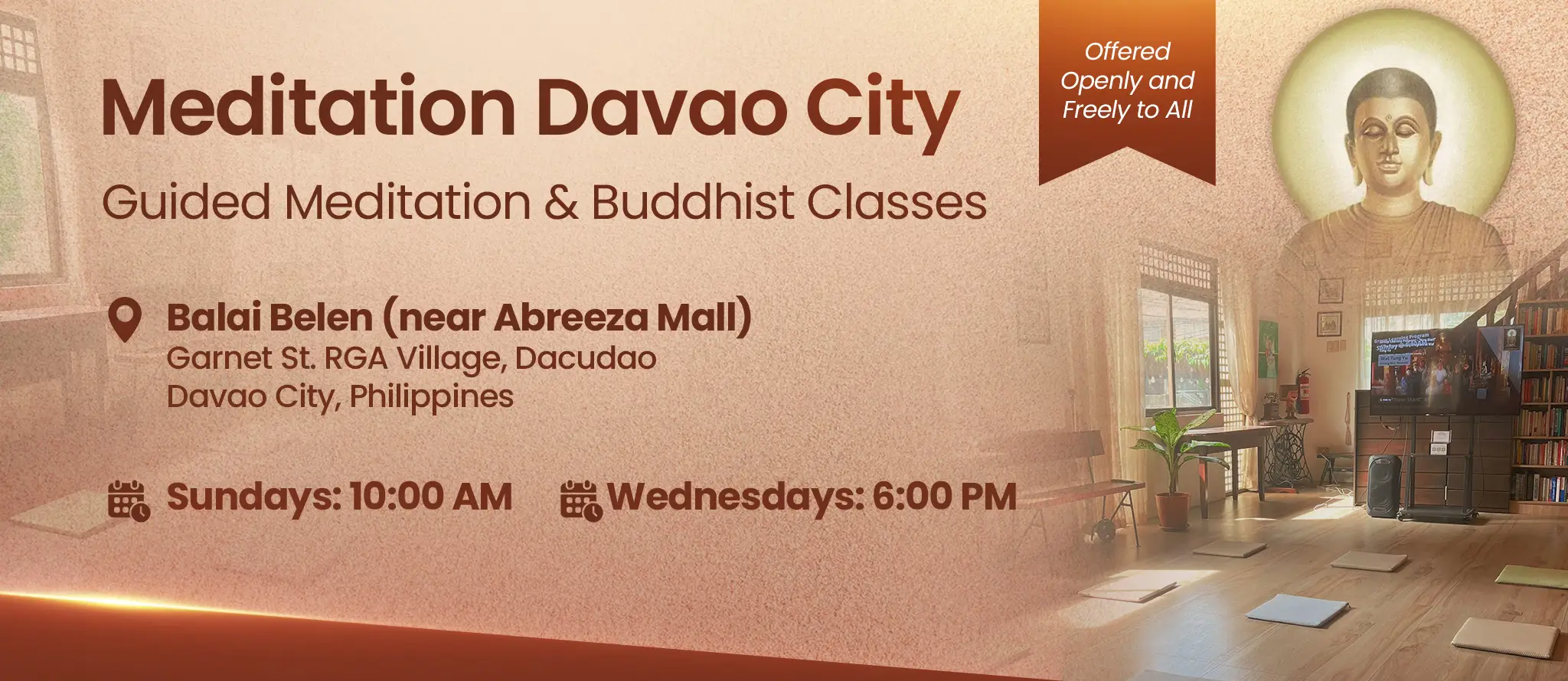 Early Buddhism Davao City Facebook ad: Meditation Davao City