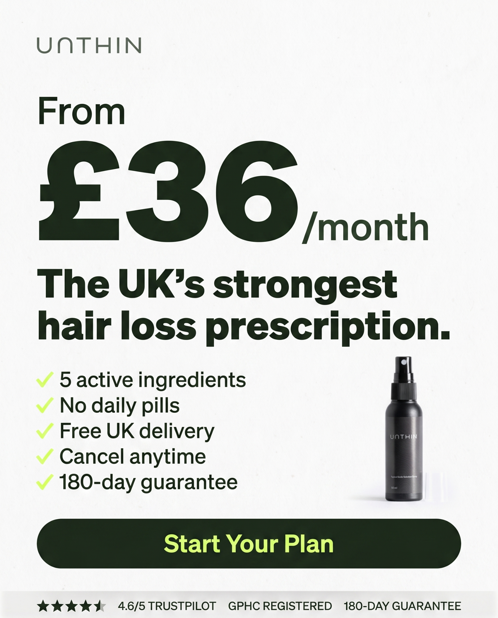 Unthinhair Facebook ad