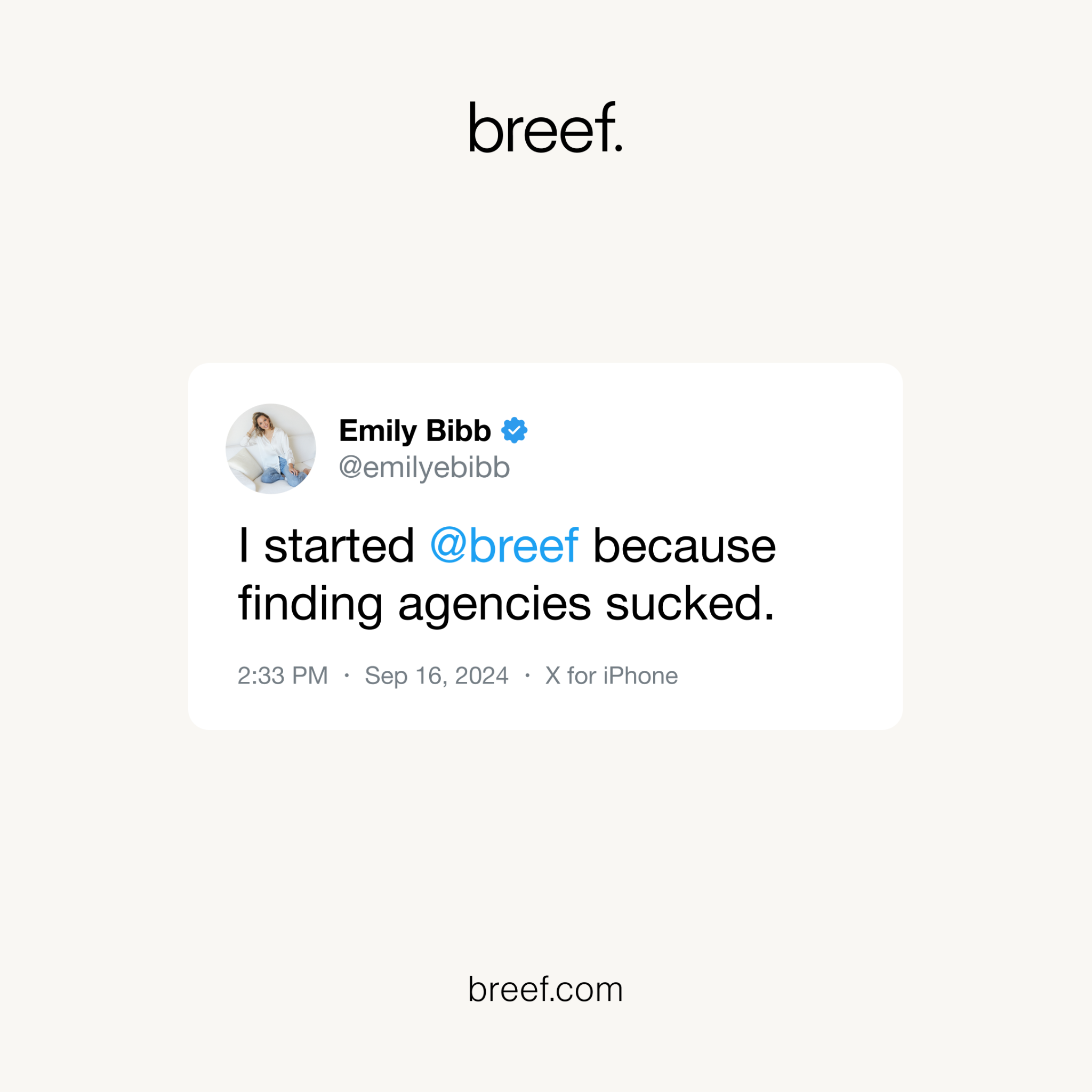 Breef. Facebook ad